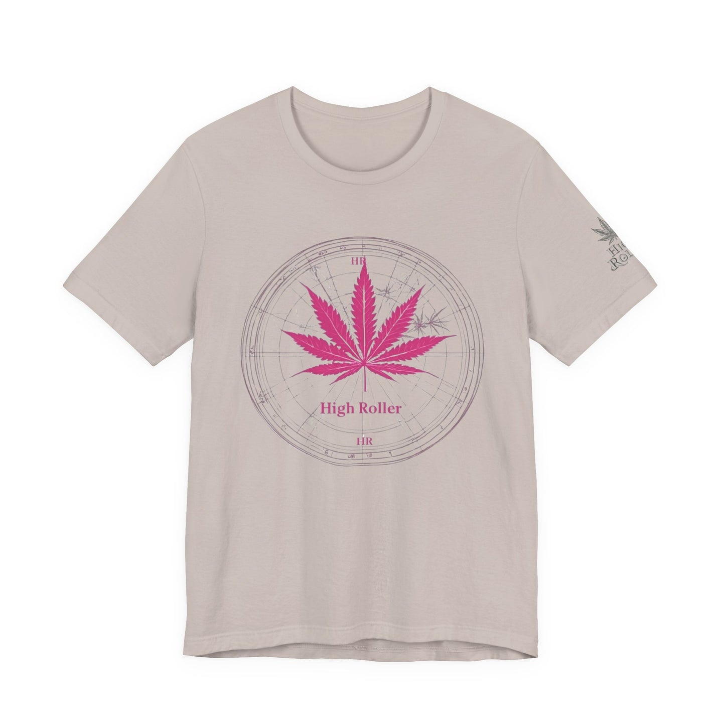 Cannabis Compass Tee - Navigation Leaf Art Design | High Roller
