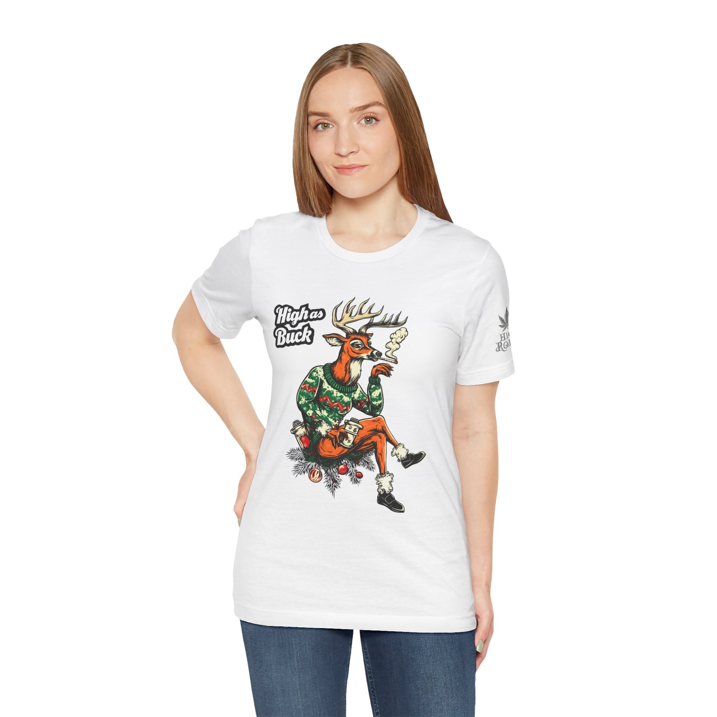 HIGH AS BUCK CHRISTMAS™ | PREMIUM HOLIDAY CANNABIS TEE