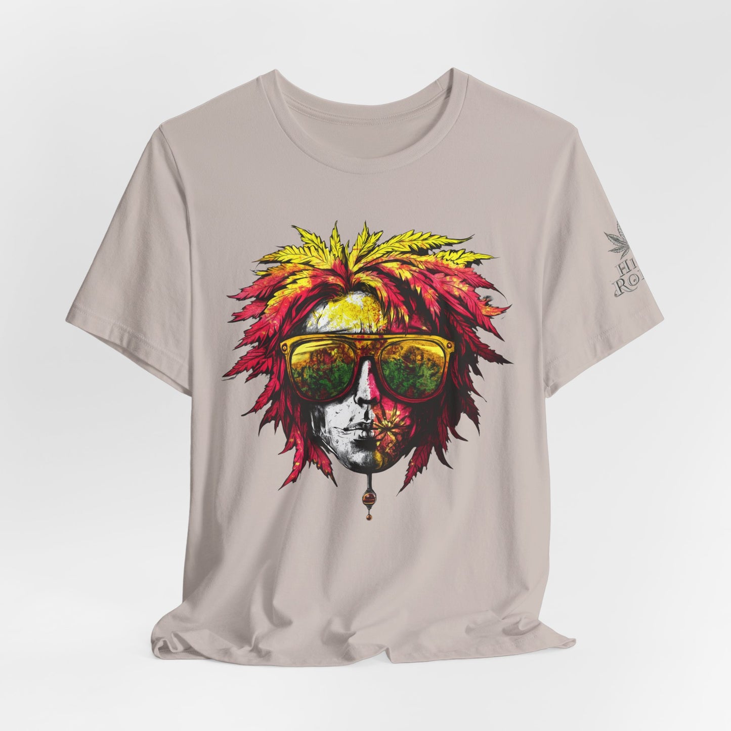 Rasta Cannabis Portrait Tee - Reggae Culture Art Design | High Roller