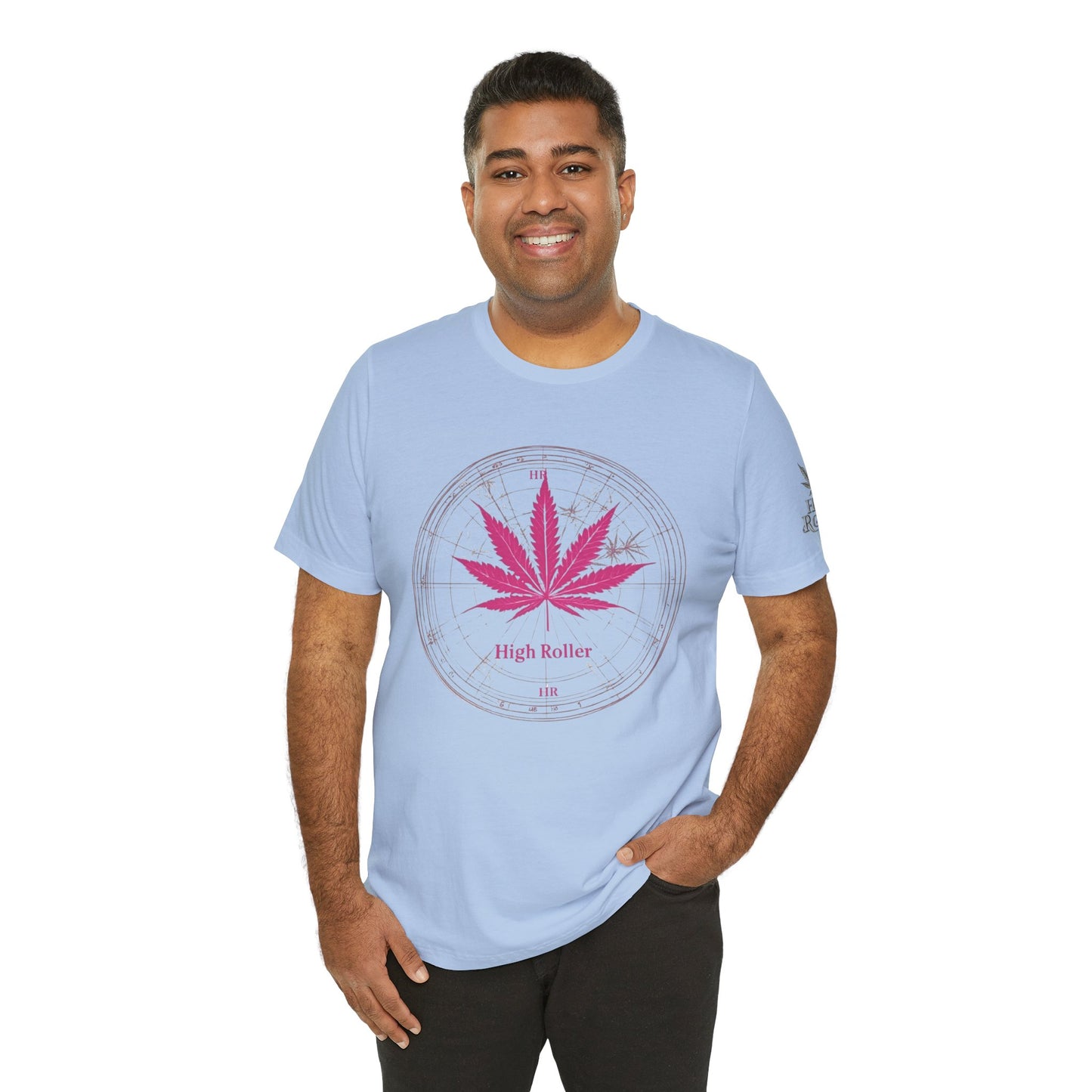 Cannabis Compass Tee - Navigation Leaf Art Design | High Roller