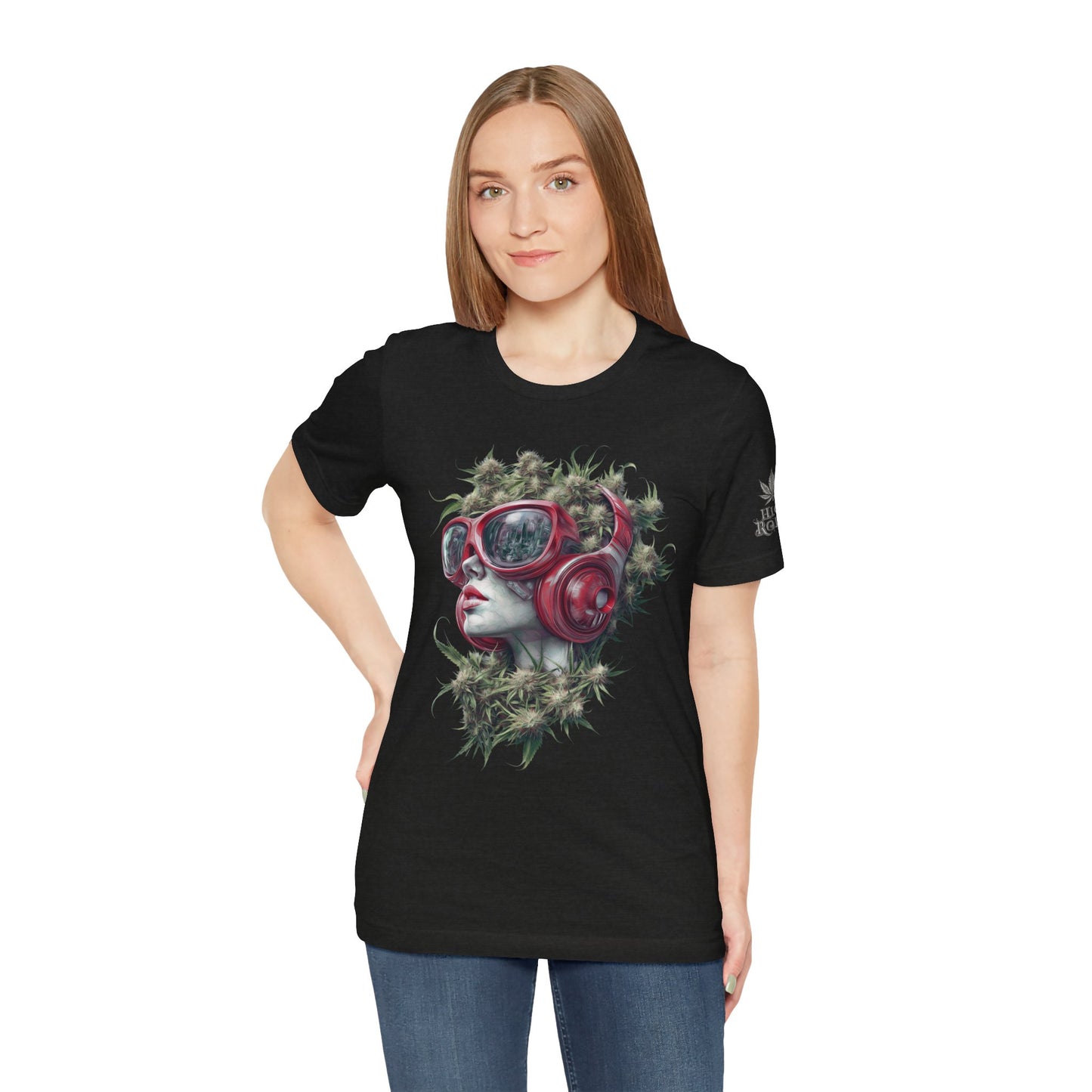 CANNABIS GODDESS TECH™ | PREMIUM FUTURISTIC ART TEE