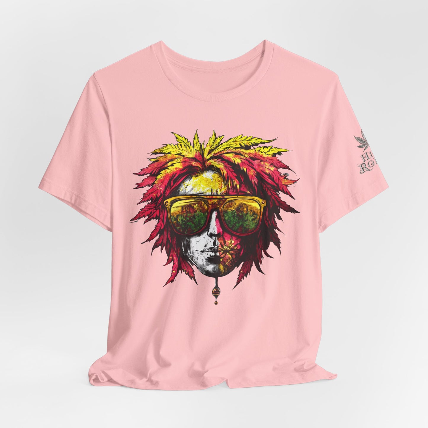 Rasta Cannabis Portrait Tee - Reggae Culture Art Design | High Roller