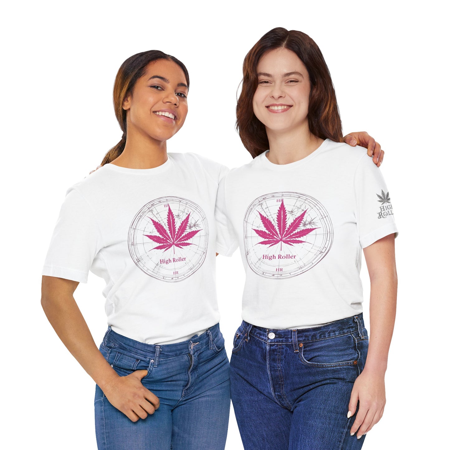 Cannabis Compass Tee - Navigation Leaf Art Design | High Roller