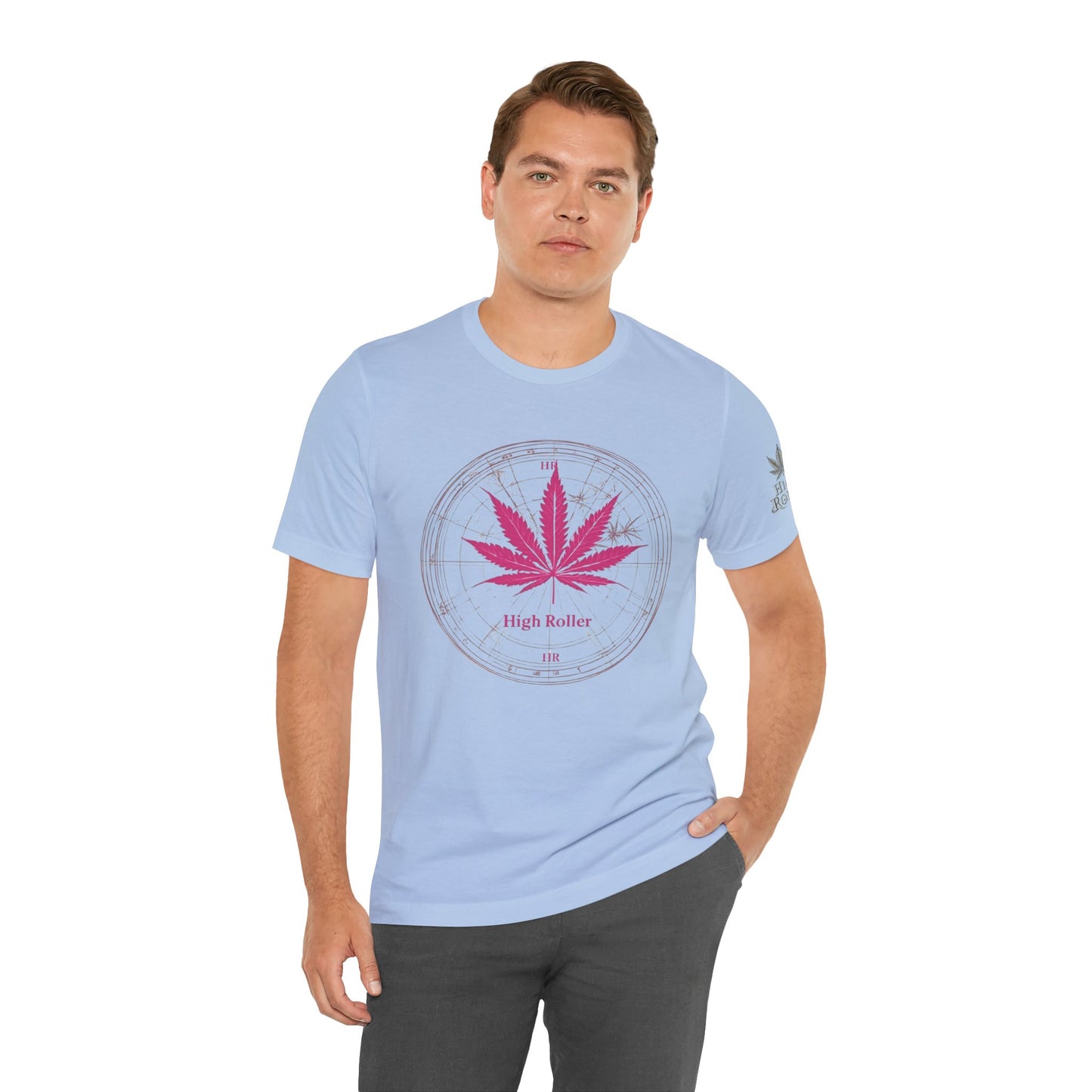 Cannabis Compass Tee - Navigation Leaf Art Design | High Roller