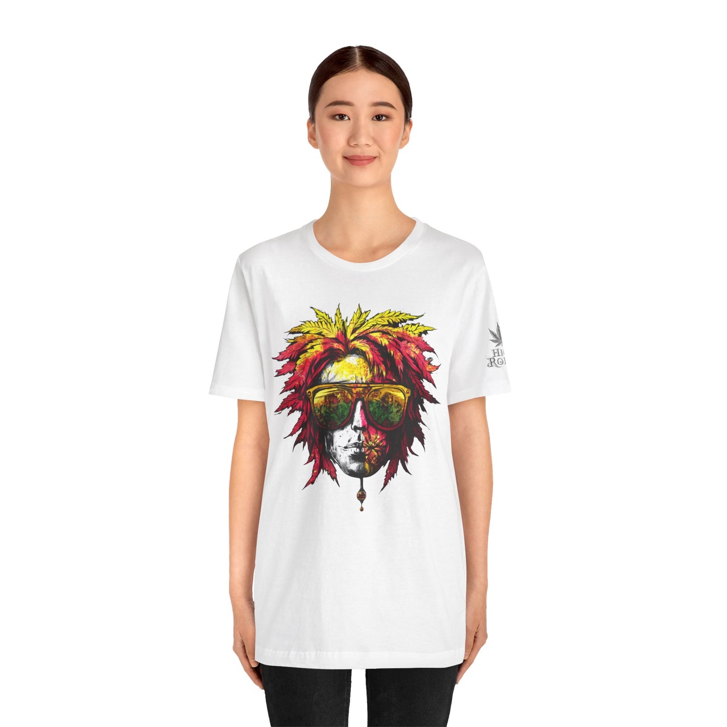 Rasta Cannabis Portrait Tee - Reggae Culture Art Design | High Roller