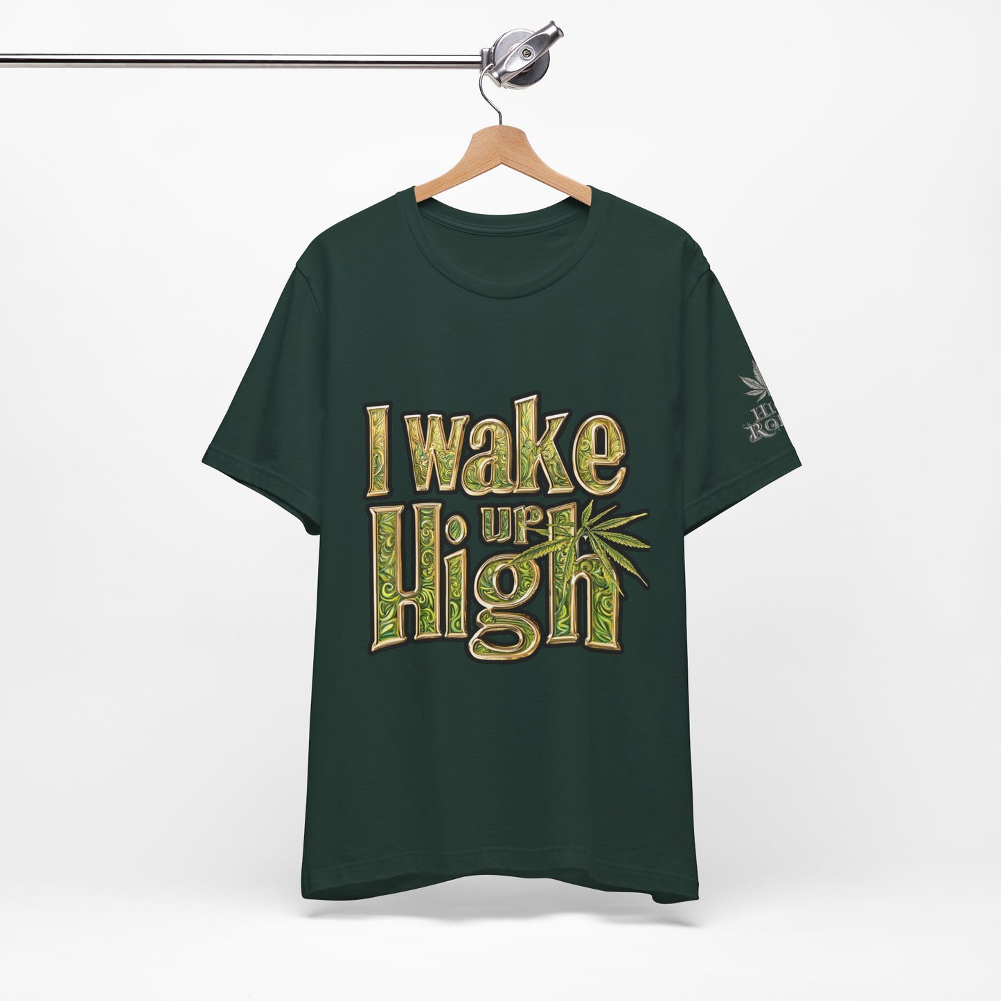 I WAKE UP HIGH™ | PREMIUM ORNATE TYPOGRAPHY TEE