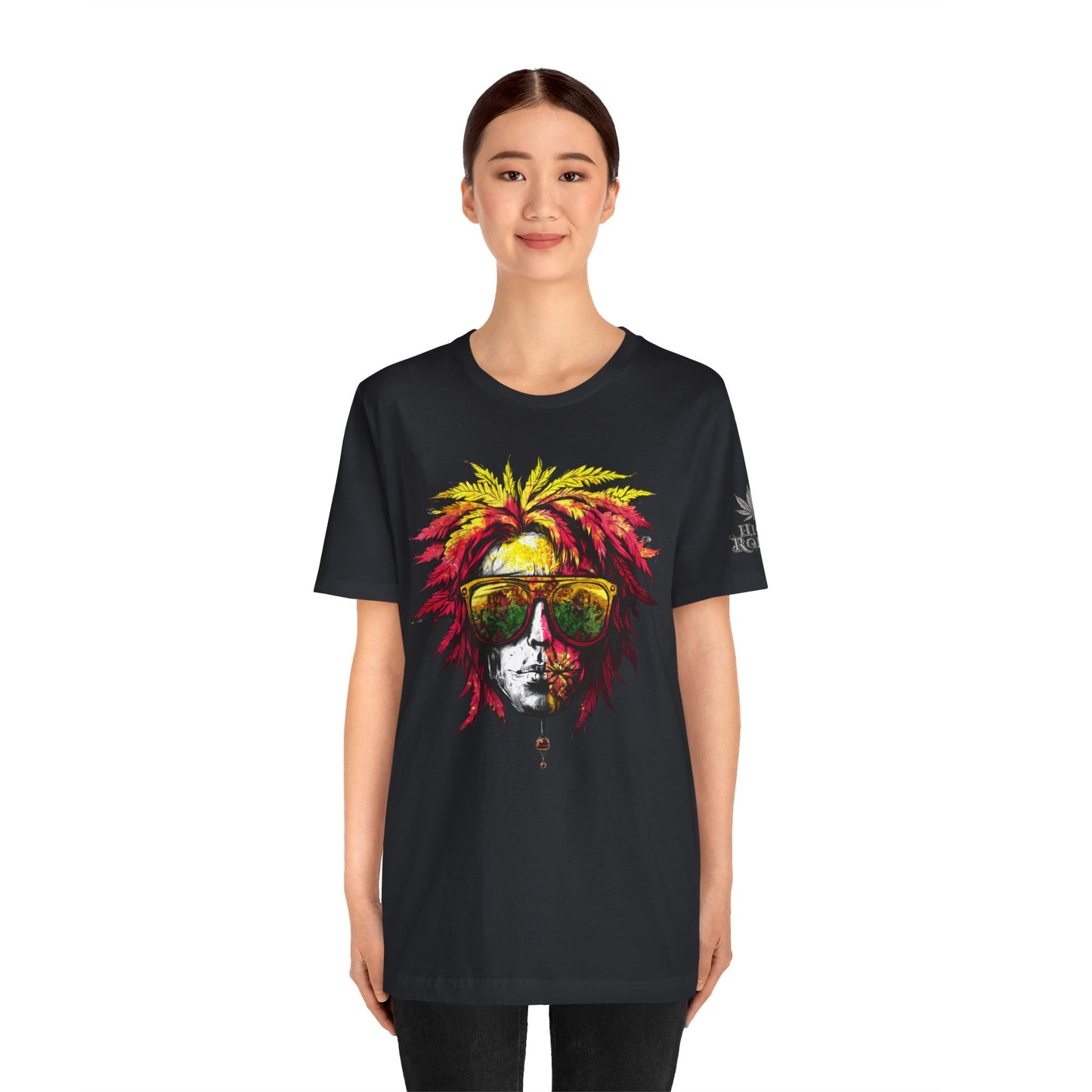Rasta Cannabis Portrait Tee - Reggae Culture Art Design | High Roller