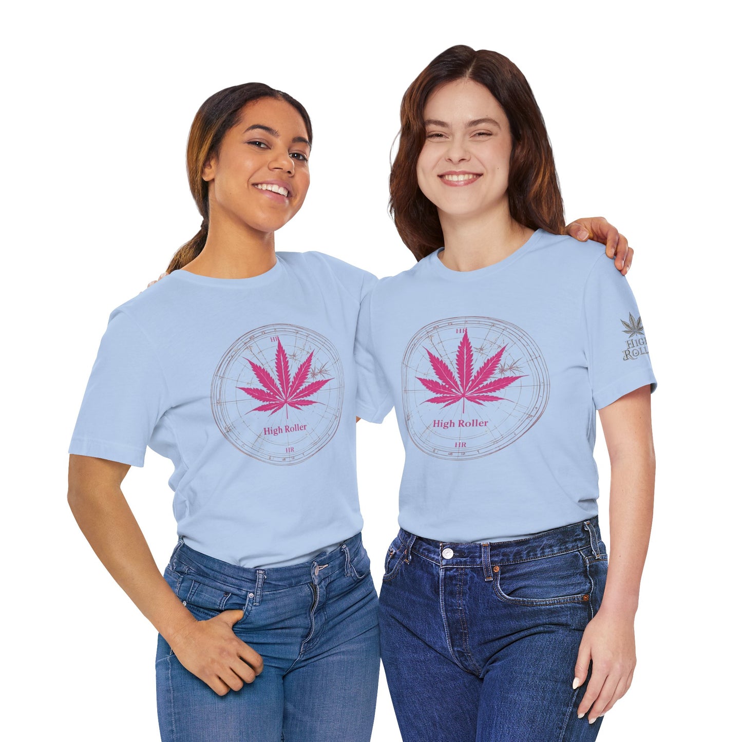 Cannabis Compass Tee - Navigation Leaf Art Design | High Roller