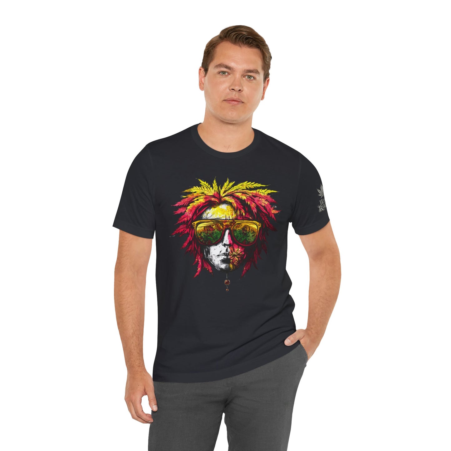 Rasta Cannabis Portrait Tee - Reggae Culture Art Design | High Roller
