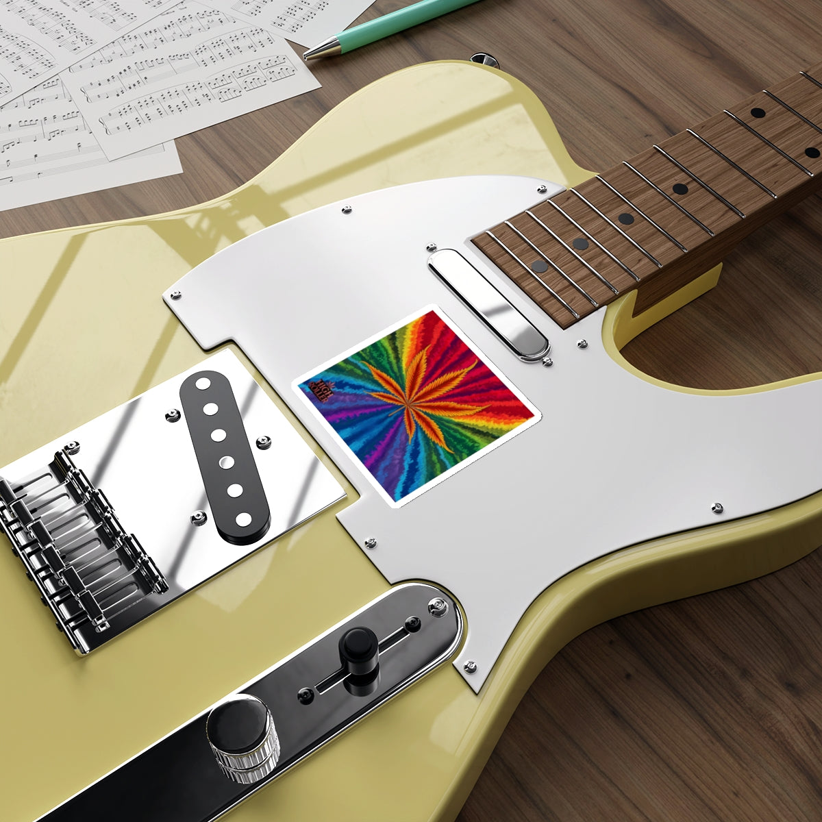 Psychedelic Rainbow Cannabis Leaf Sticker | High Roller Spectrum Art | Premium Die-Cut Vinyl Decal