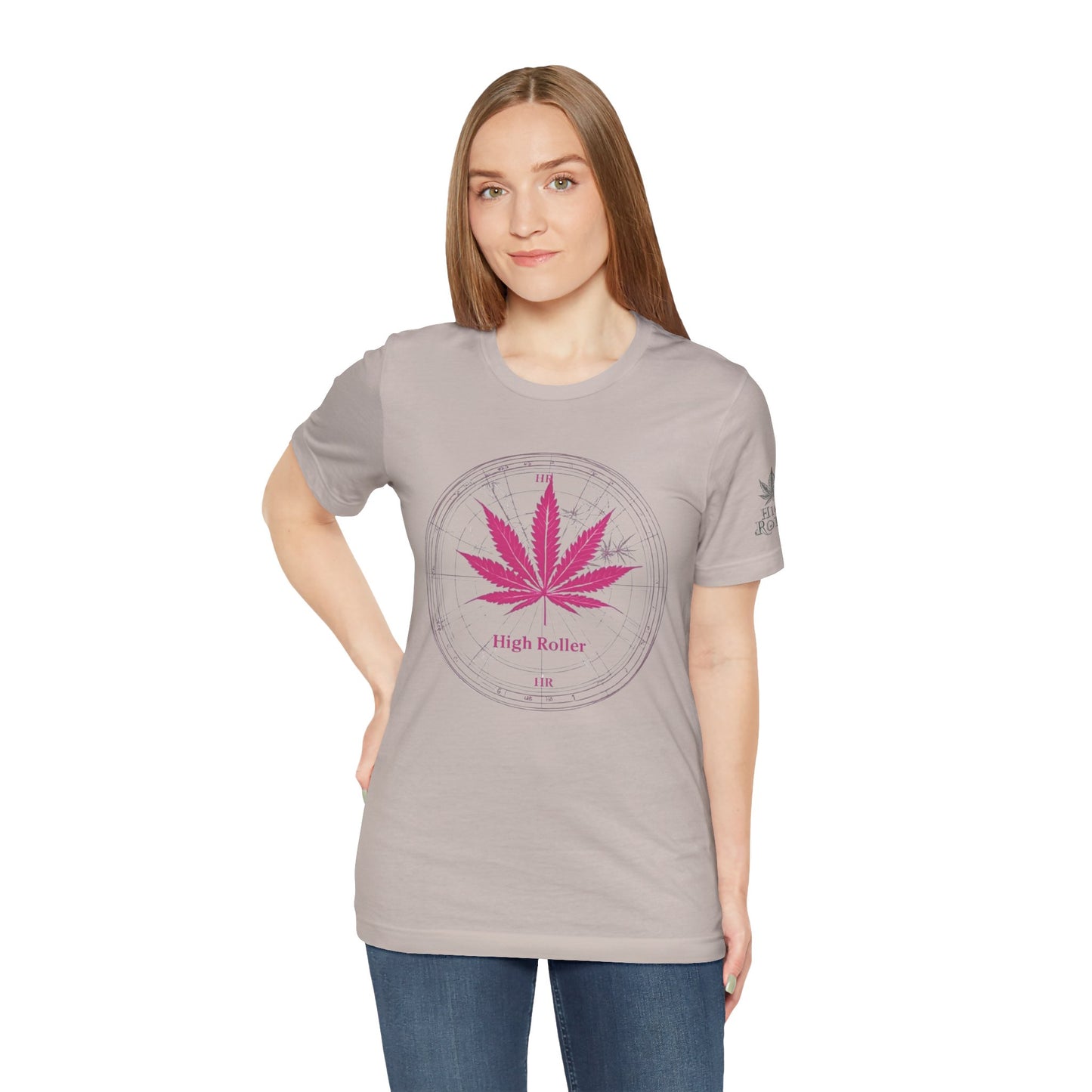 Cannabis Compass Tee - Navigation Leaf Art Design | High Roller
