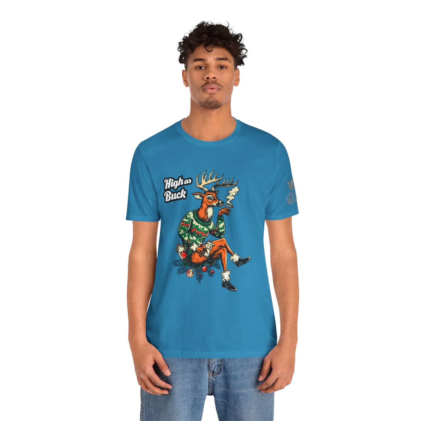 HIGH AS BUCK CHRISTMAS™ | PREMIUM HOLIDAY CANNABIS TEE