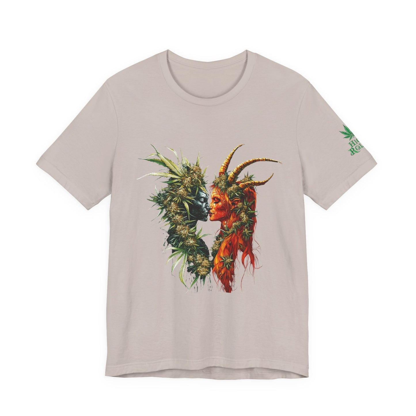 Cannabis Art Dual Face T-Shirt - Premium Unisex Cotton Tee