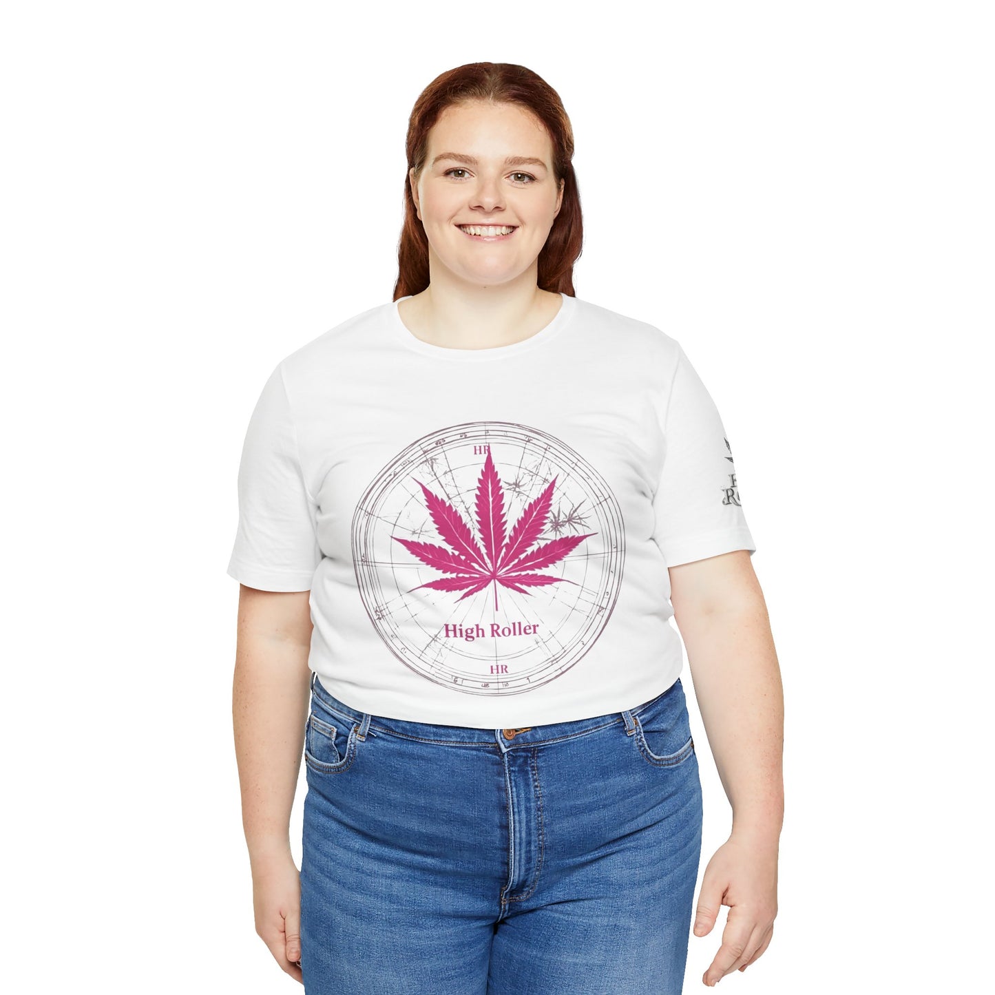 Cannabis Compass Tee - Navigation Leaf Art Design | High Roller