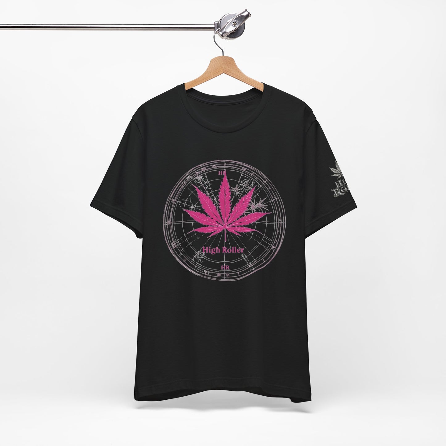 Cannabis Compass Tee - Navigation Leaf Art Design | High Roller