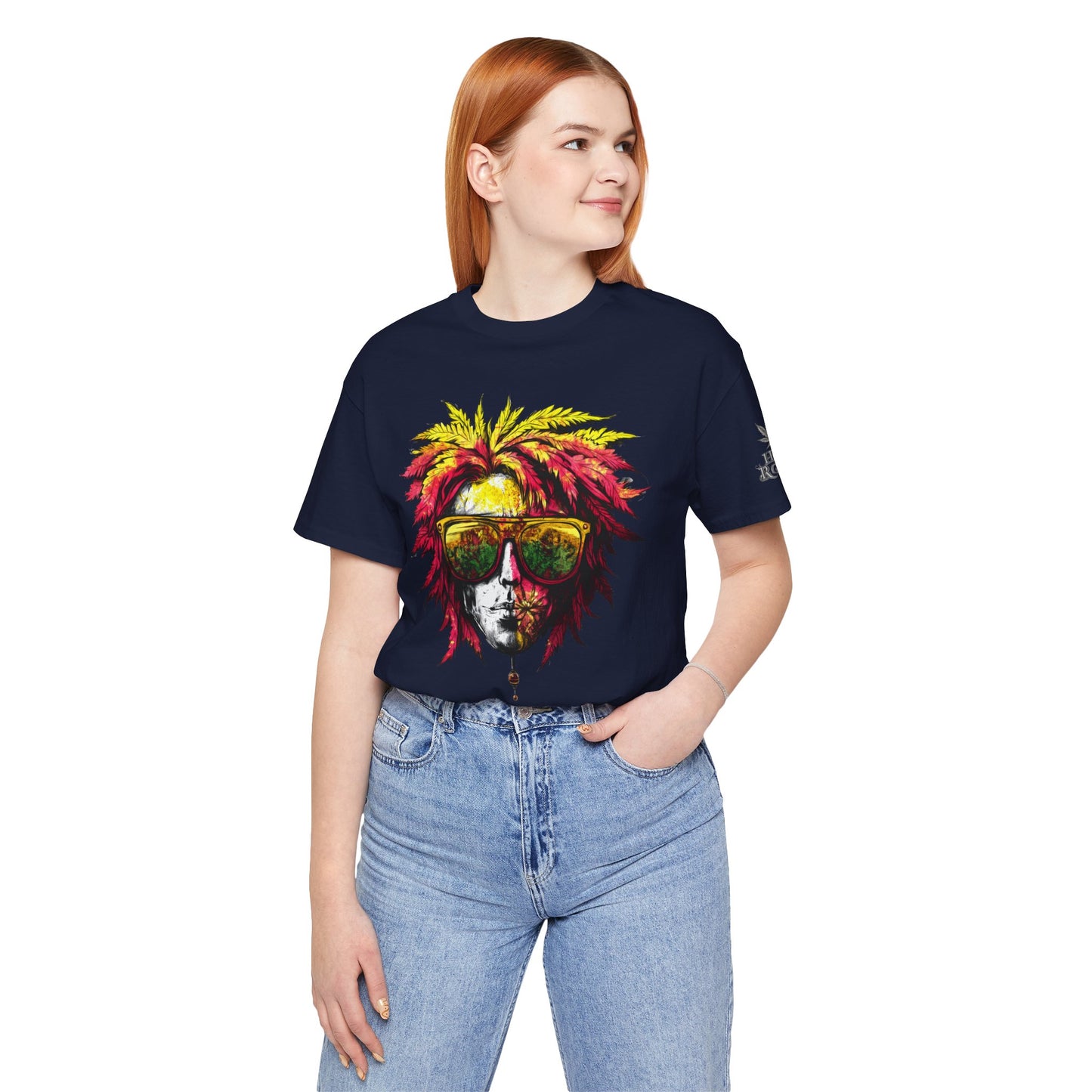 Rasta Cannabis Portrait Tee - Reggae Culture Art Design | High Roller