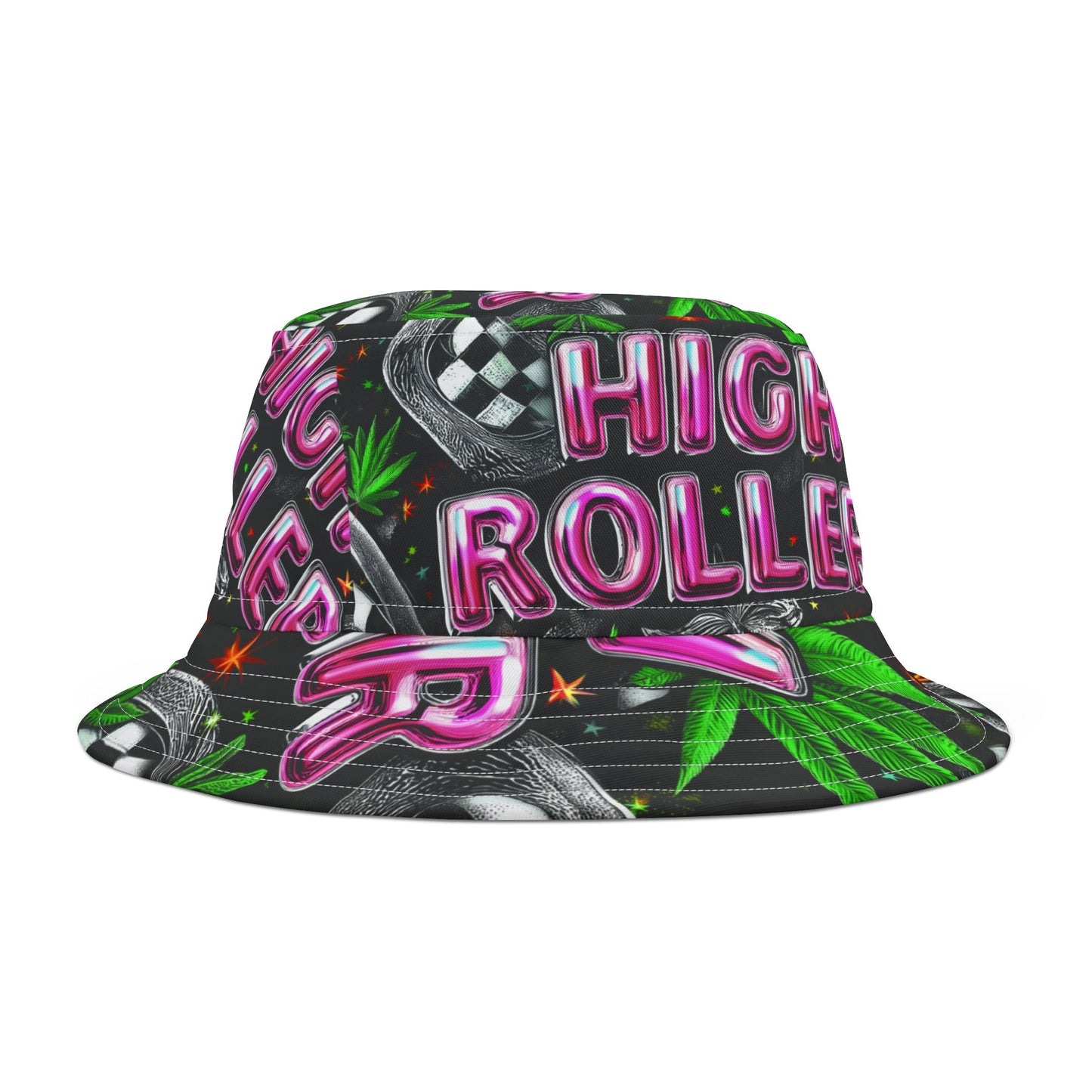 HIGH ROLLER Neon Party Bucket Hat