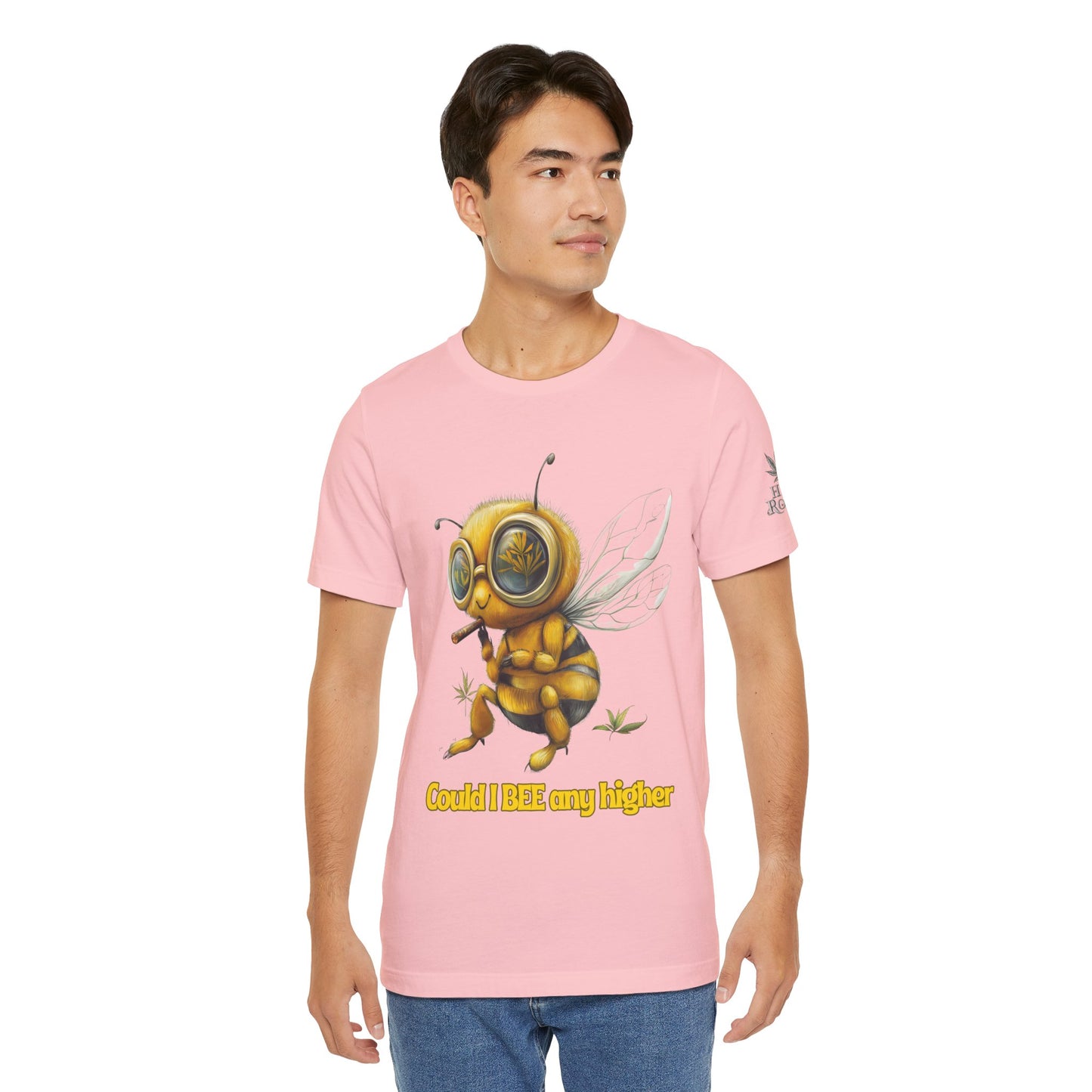 Could I BEE Any Higher - Funny Cannabis Bee 420 Unisex T-Shirt"