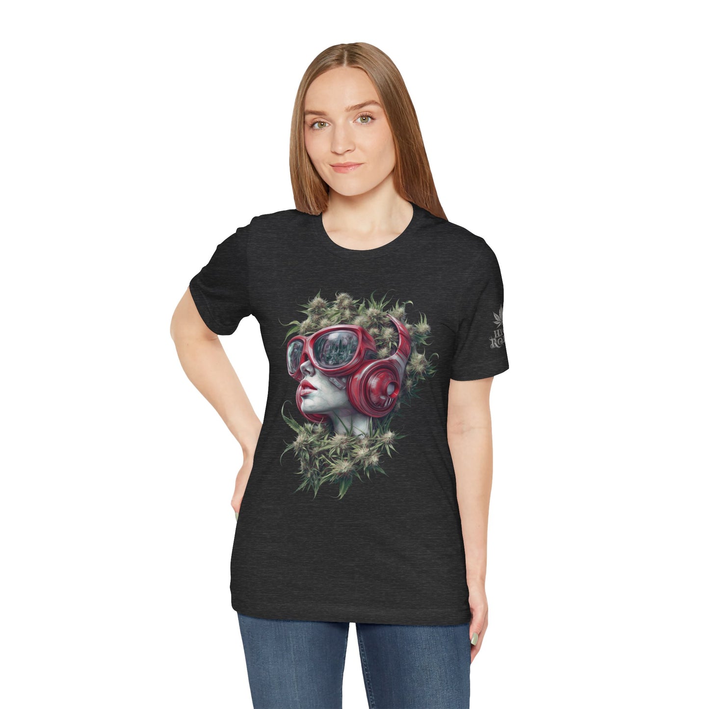 CANNABIS GODDESS TECH™ | PREMIUM FUTURISTIC ART TEE