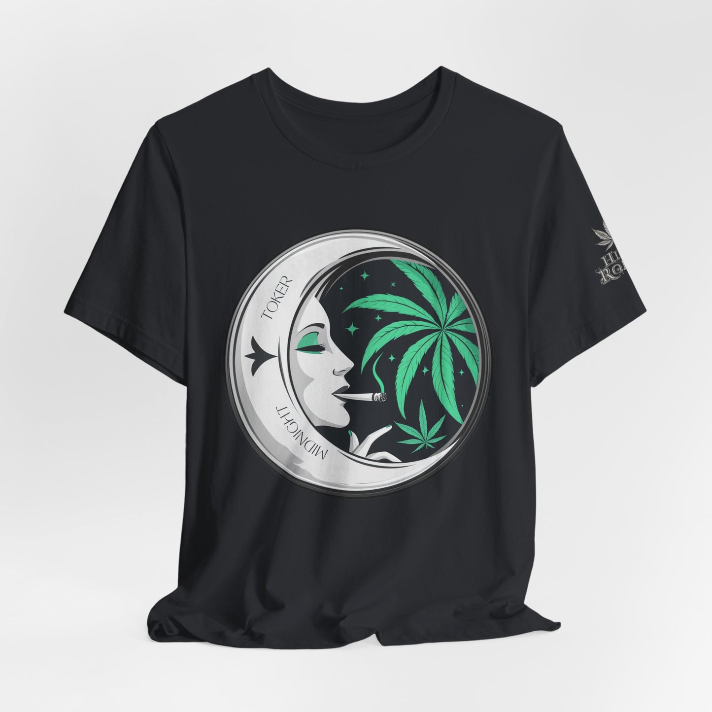 Toker Girl Coin Tee - Vintage Cannabis Portrait Art Design | High Roller