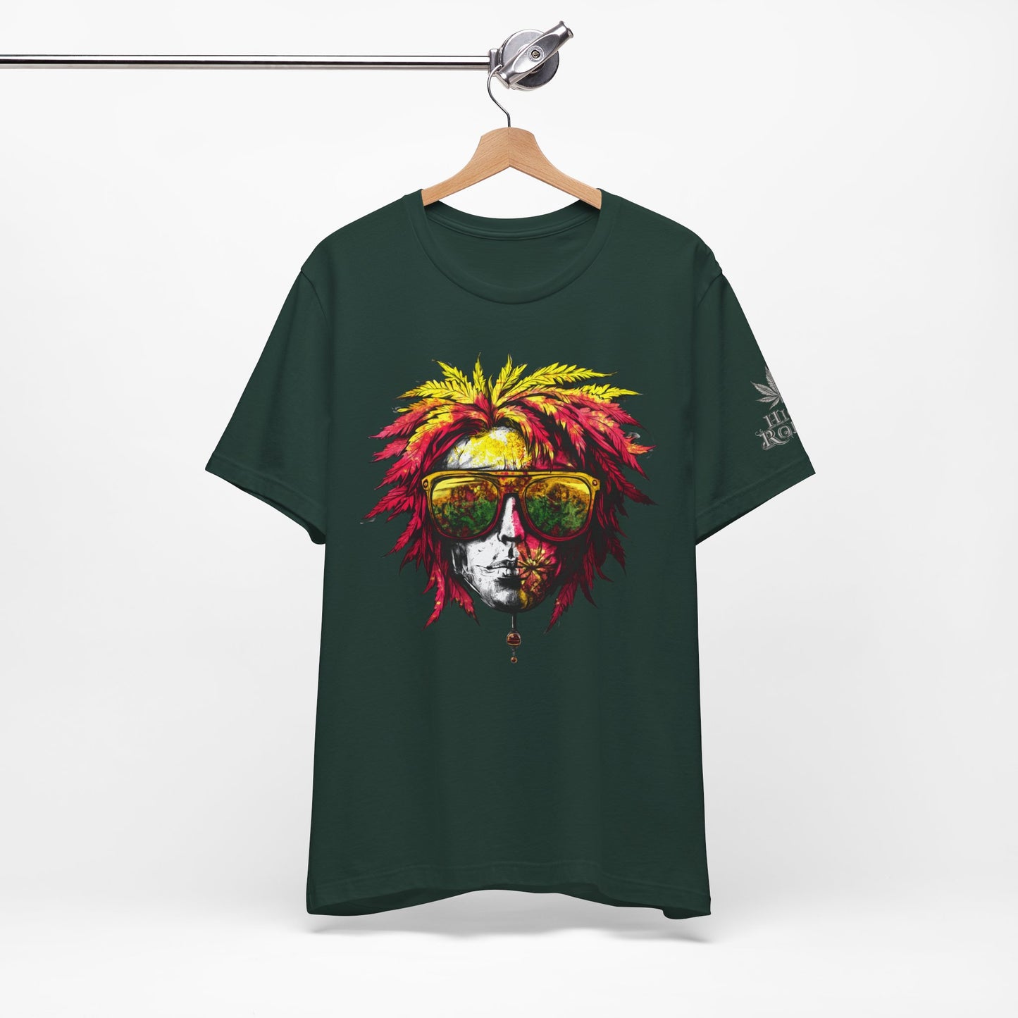 Rasta Cannabis Portrait Tee - Reggae Culture Art Design | High Roller
