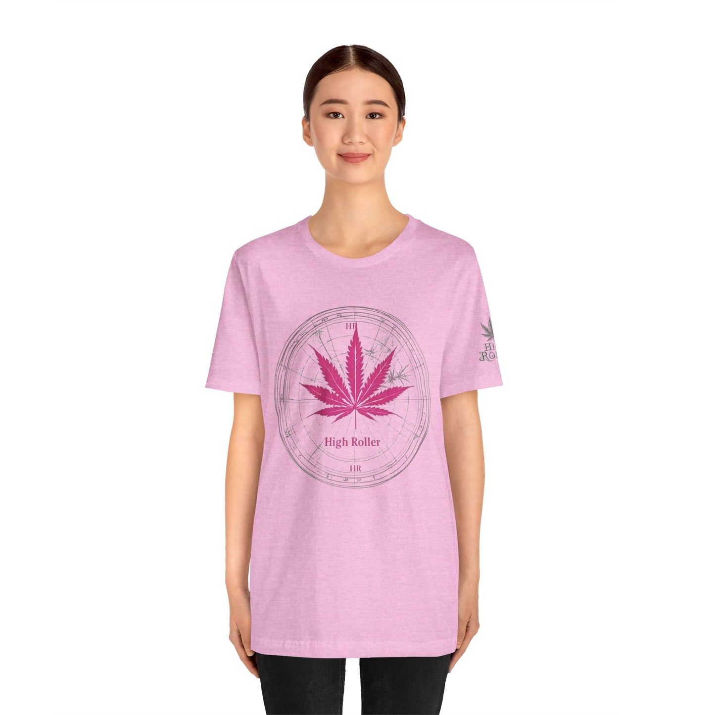 Cannabis Compass Tee - Navigation Leaf Art Design | High Roller