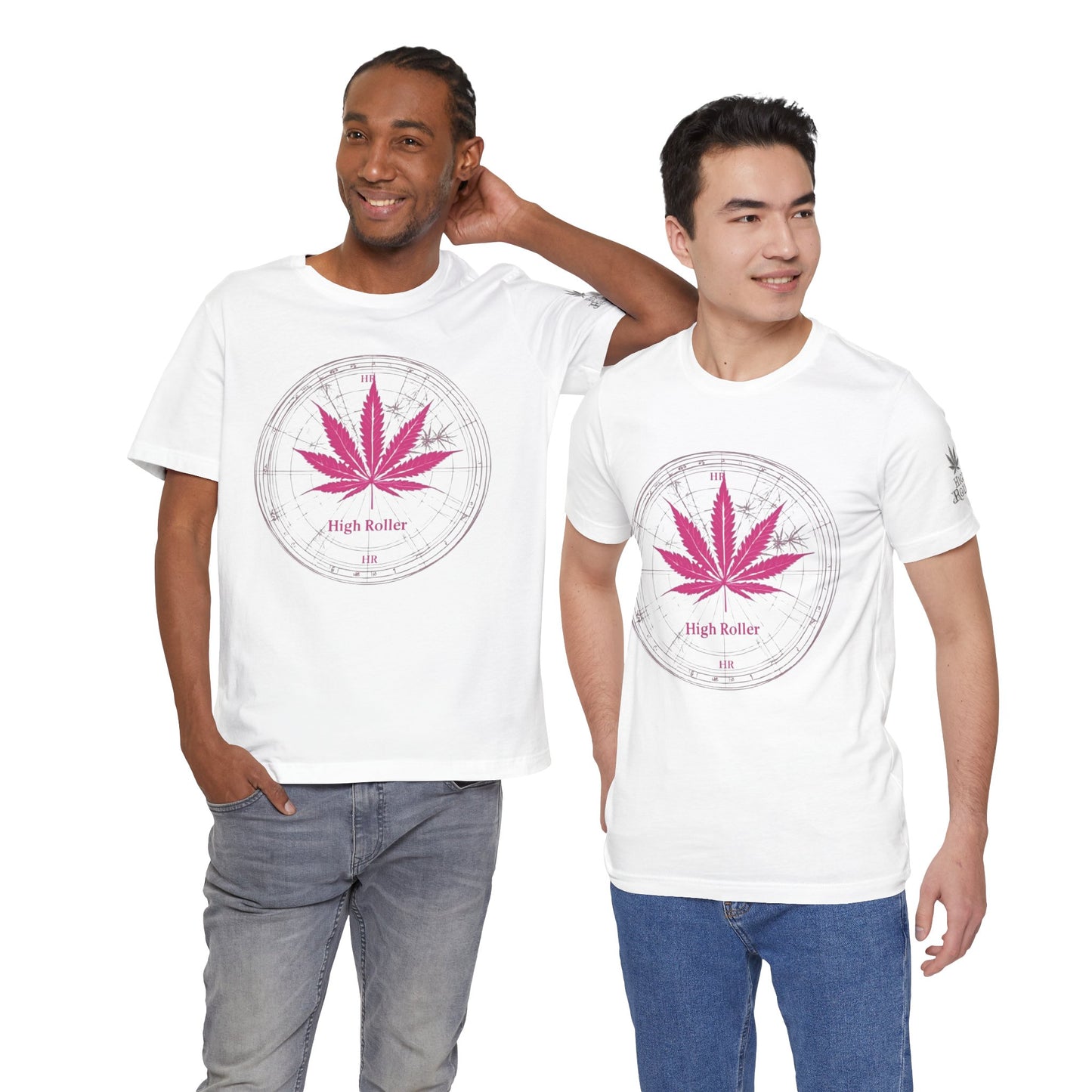 Cannabis Compass Tee - Navigation Leaf Art Design | High Roller