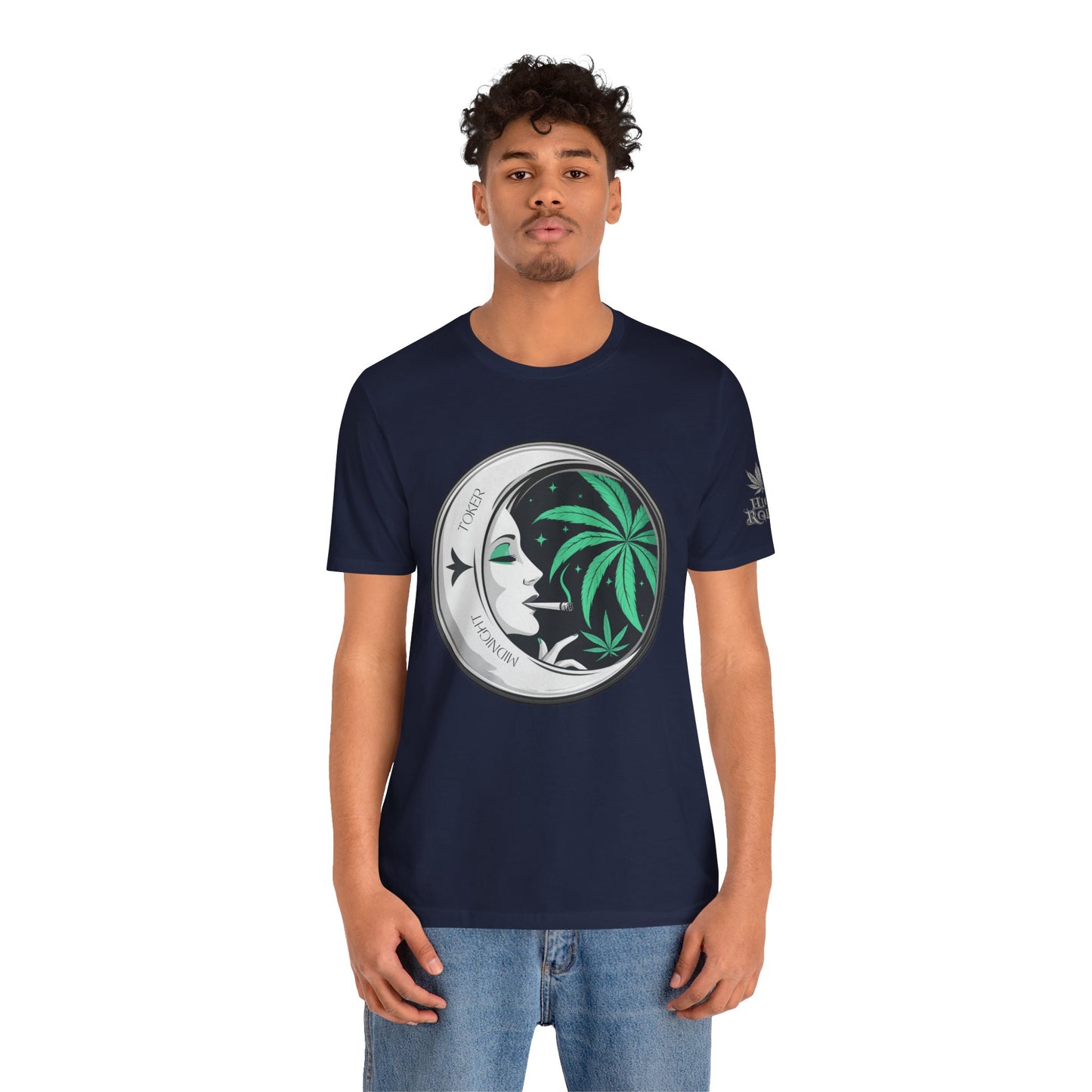 Toker Girl Coin Tee - Vintage Cannabis Portrait Art Design | High Roller