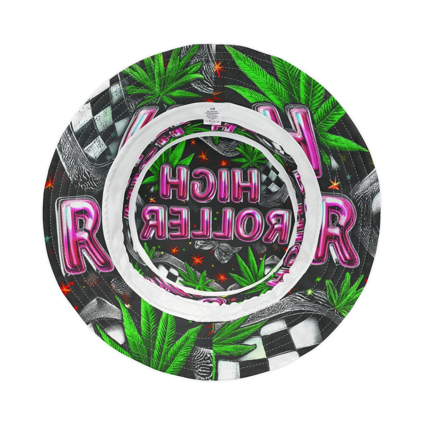 HIGH ROLLER Neon Party Bucket Hat