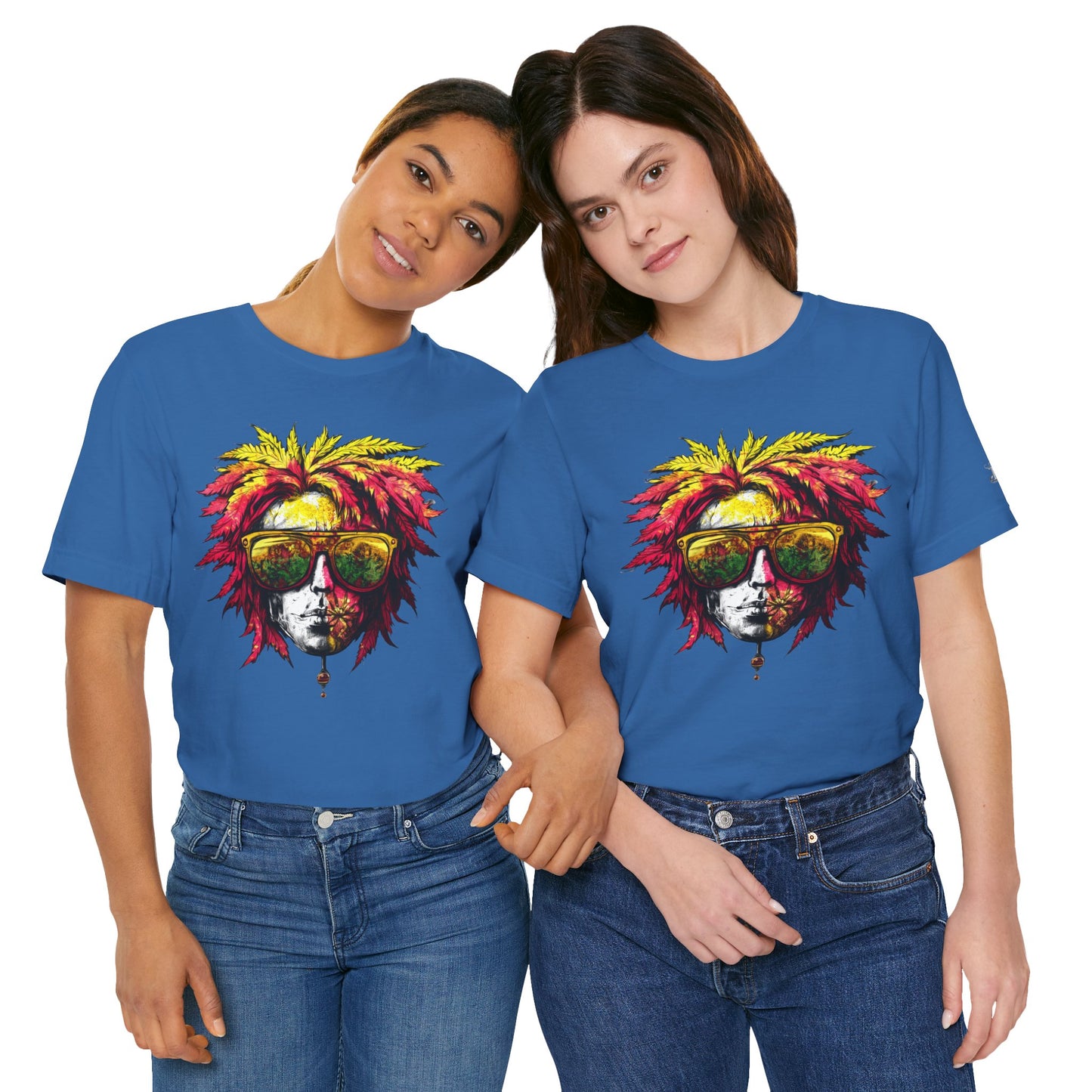 Rasta Cannabis Portrait Tee - Reggae Culture Art Design | High Roller