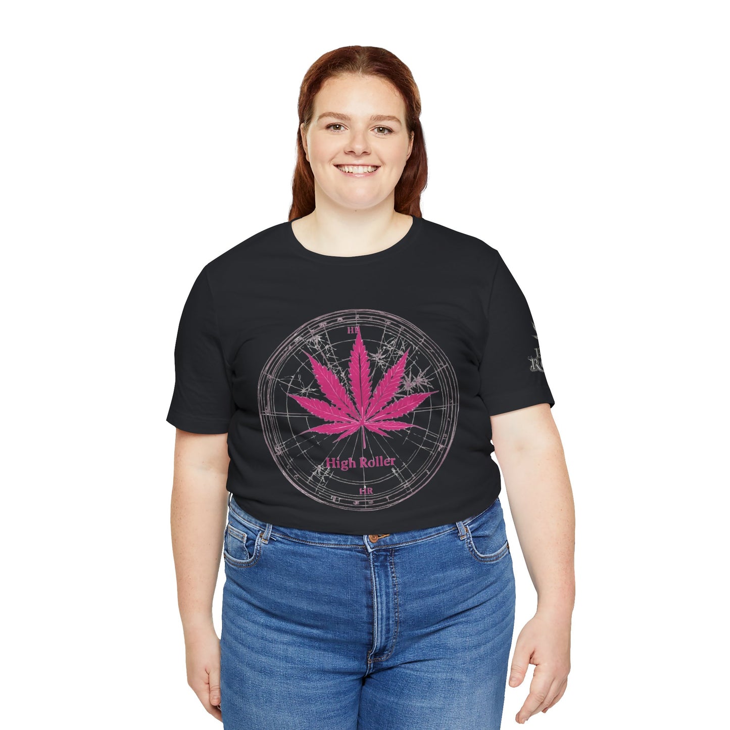 Cannabis Compass Tee - Navigation Leaf Art Design | High Roller