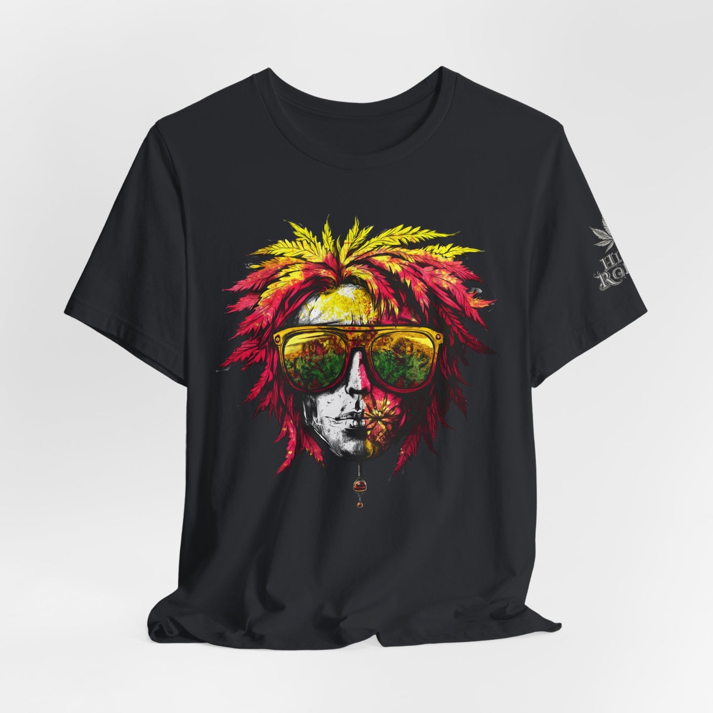 Rasta Cannabis Portrait Tee - Reggae Culture Art Design | High Roller