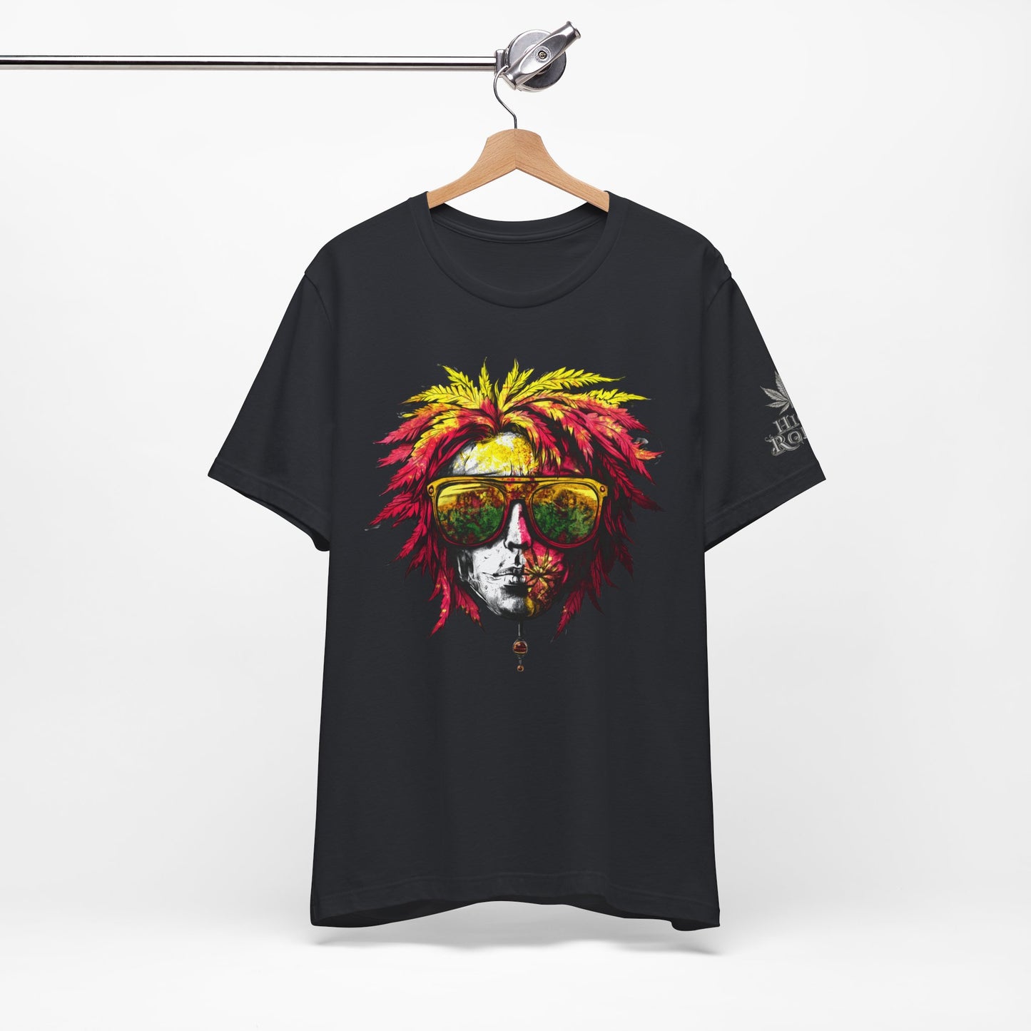 Rasta Cannabis Portrait Tee - Reggae Culture Art Design | High Roller