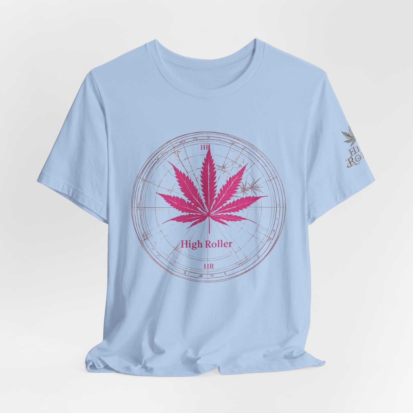 Cannabis Compass Tee - Navigation Leaf Art Design | High Roller
