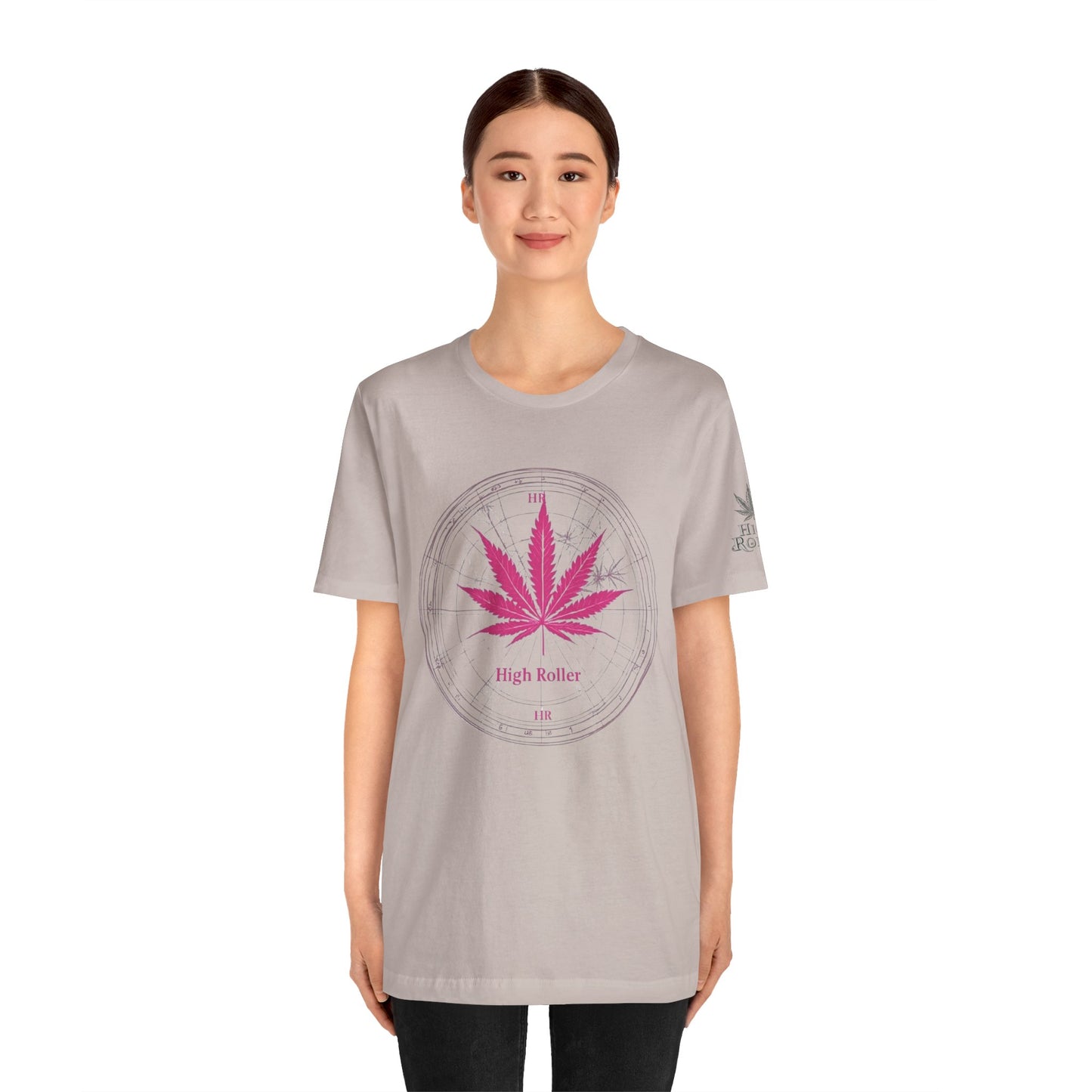 Cannabis Compass Tee - Navigation Leaf Art Design | High Roller