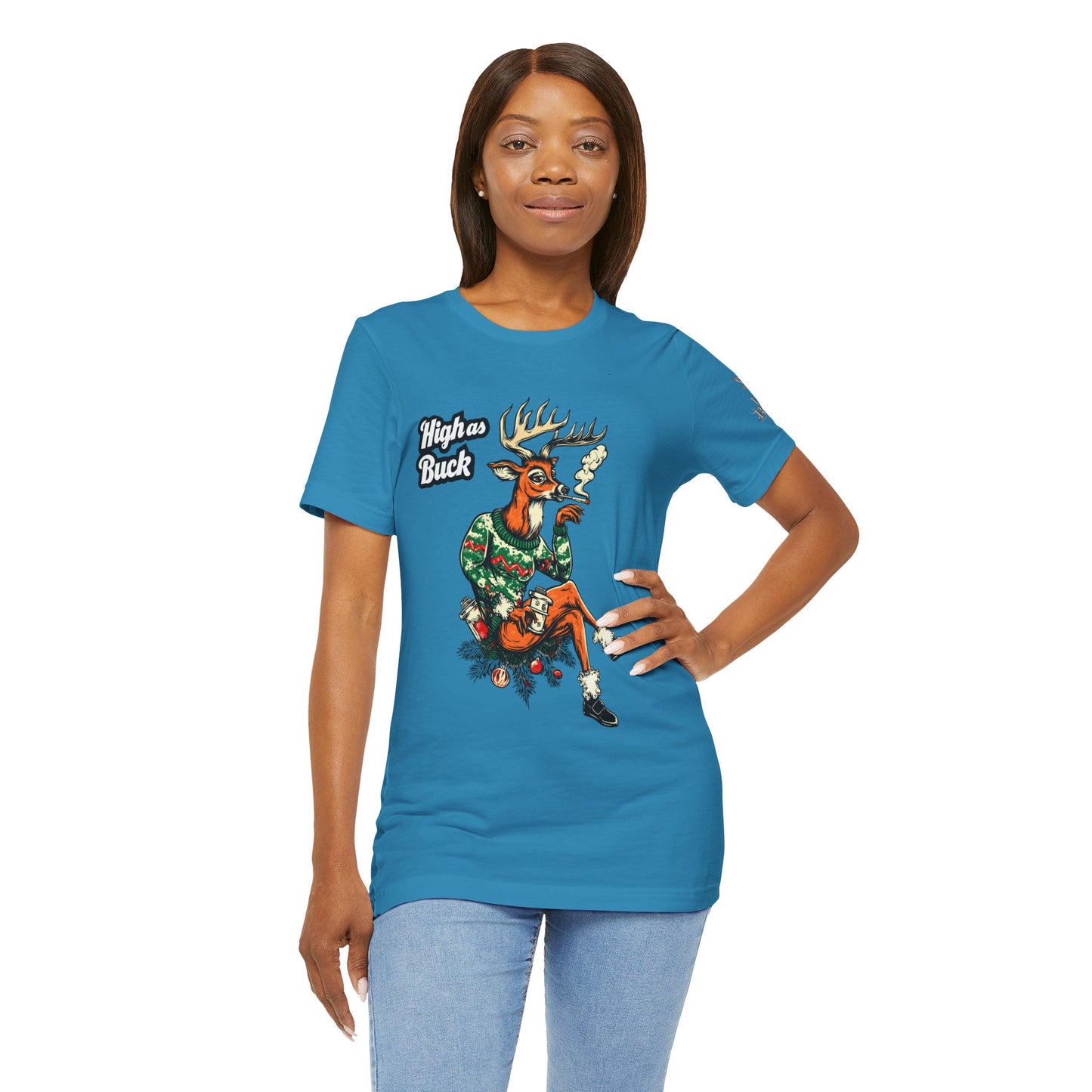 HIGH AS BUCK CHRISTMAS™ | PREMIUM HOLIDAY CANNABIS TEE