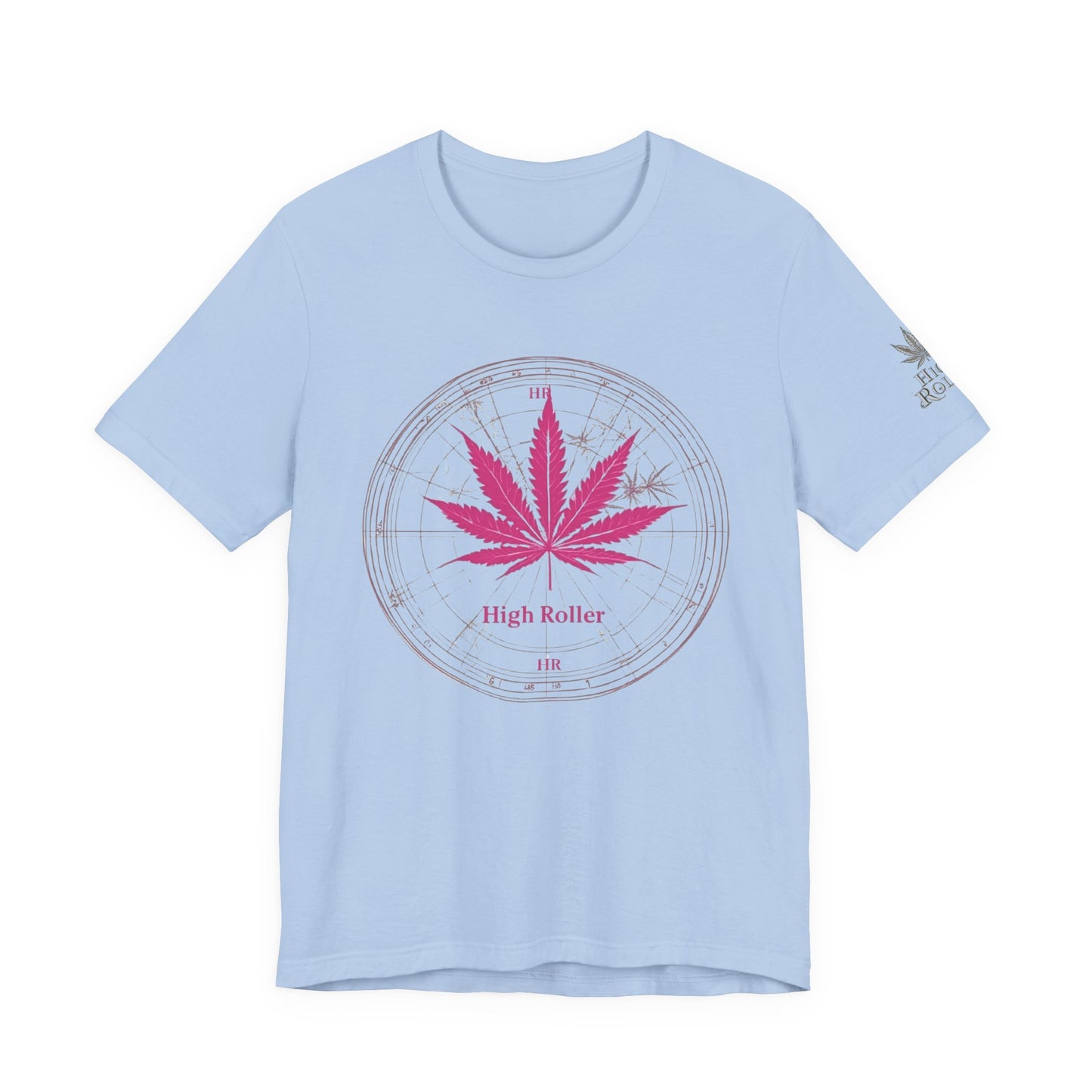 Cannabis Compass Tee - Navigation Leaf Art Design | High Roller