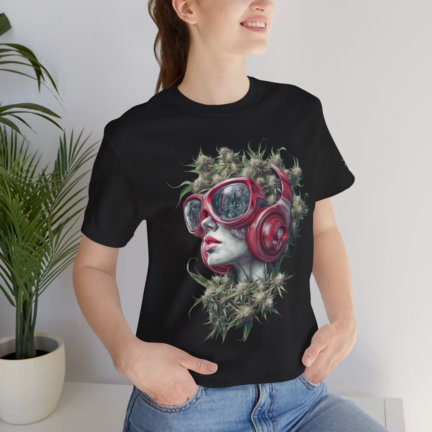 CANNABIS GODDESS TECH™ | PREMIUM FUTURISTIC ART TEE