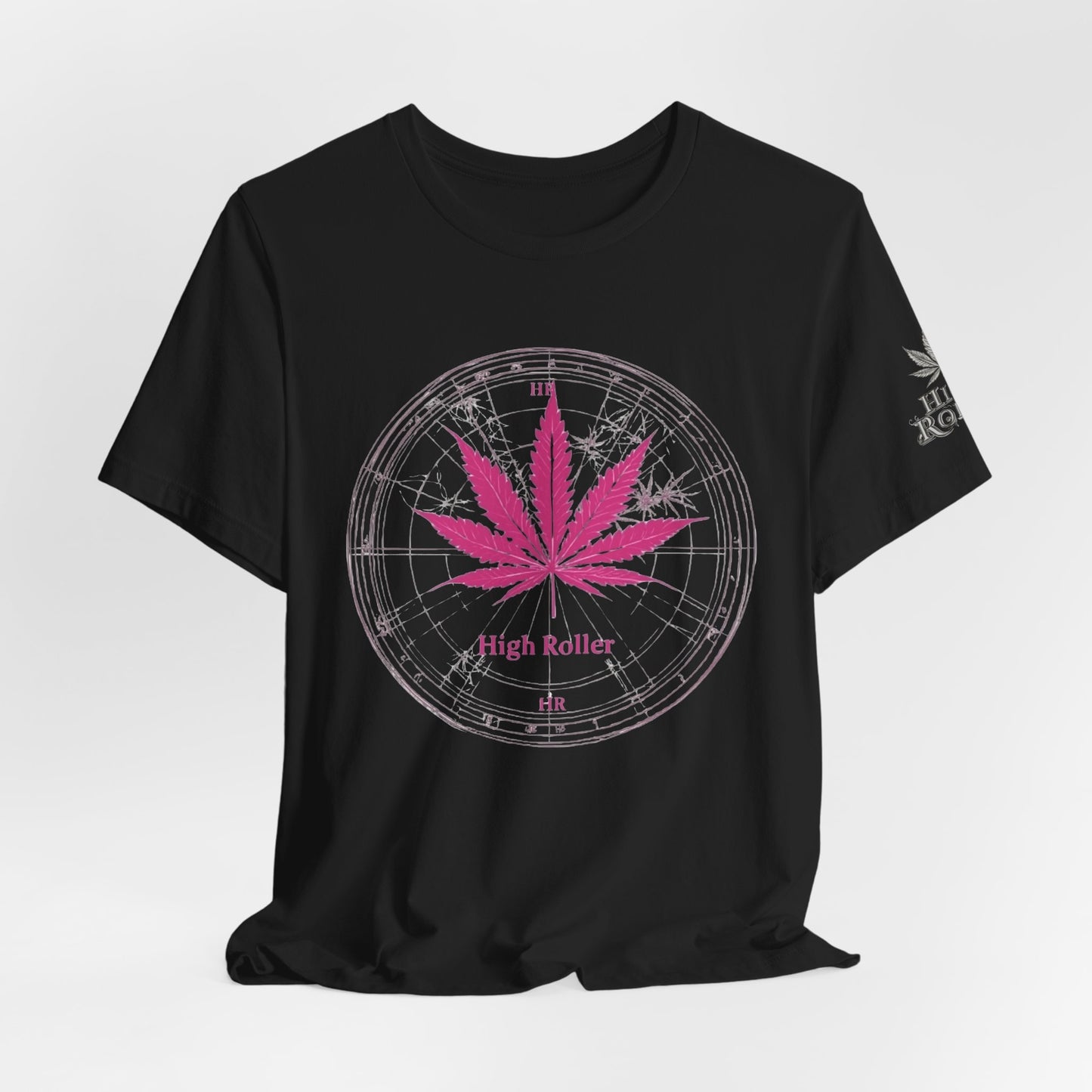 Cannabis Compass Tee - Navigation Leaf Art Design | High Roller