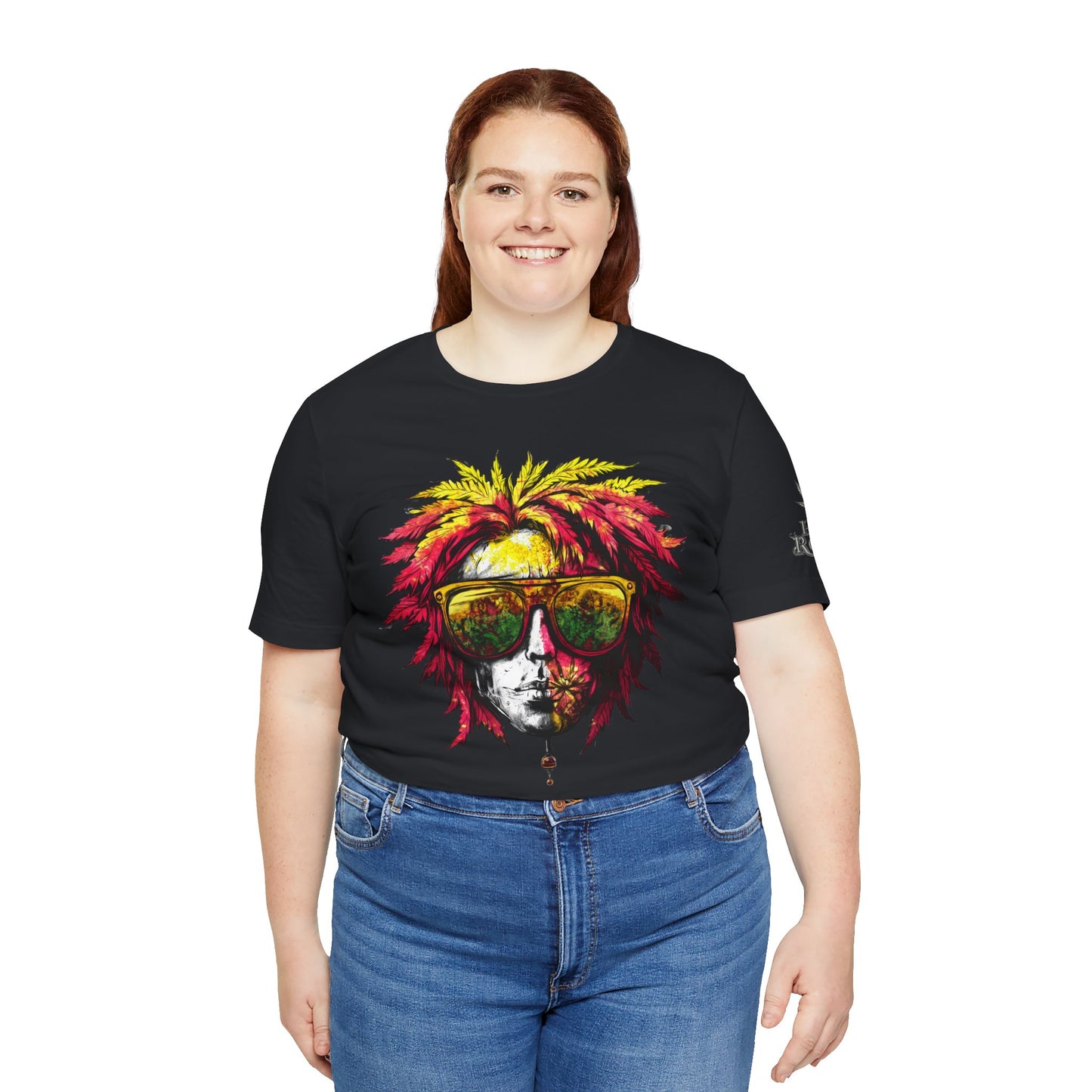 Rasta Cannabis Portrait Tee - Reggae Culture Art Design | High Roller
