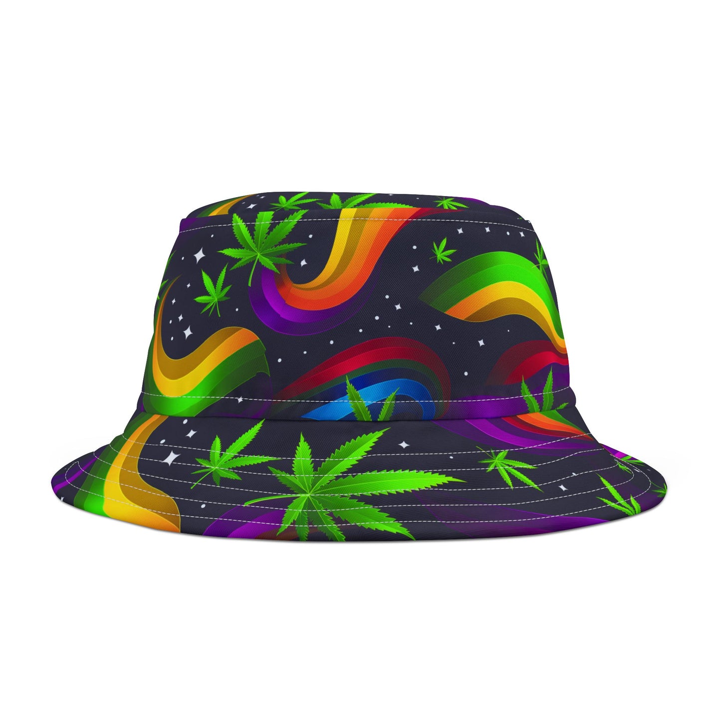 "HIGH ROLLER" Cosmic Rainbow Galaxy Bucket Hat