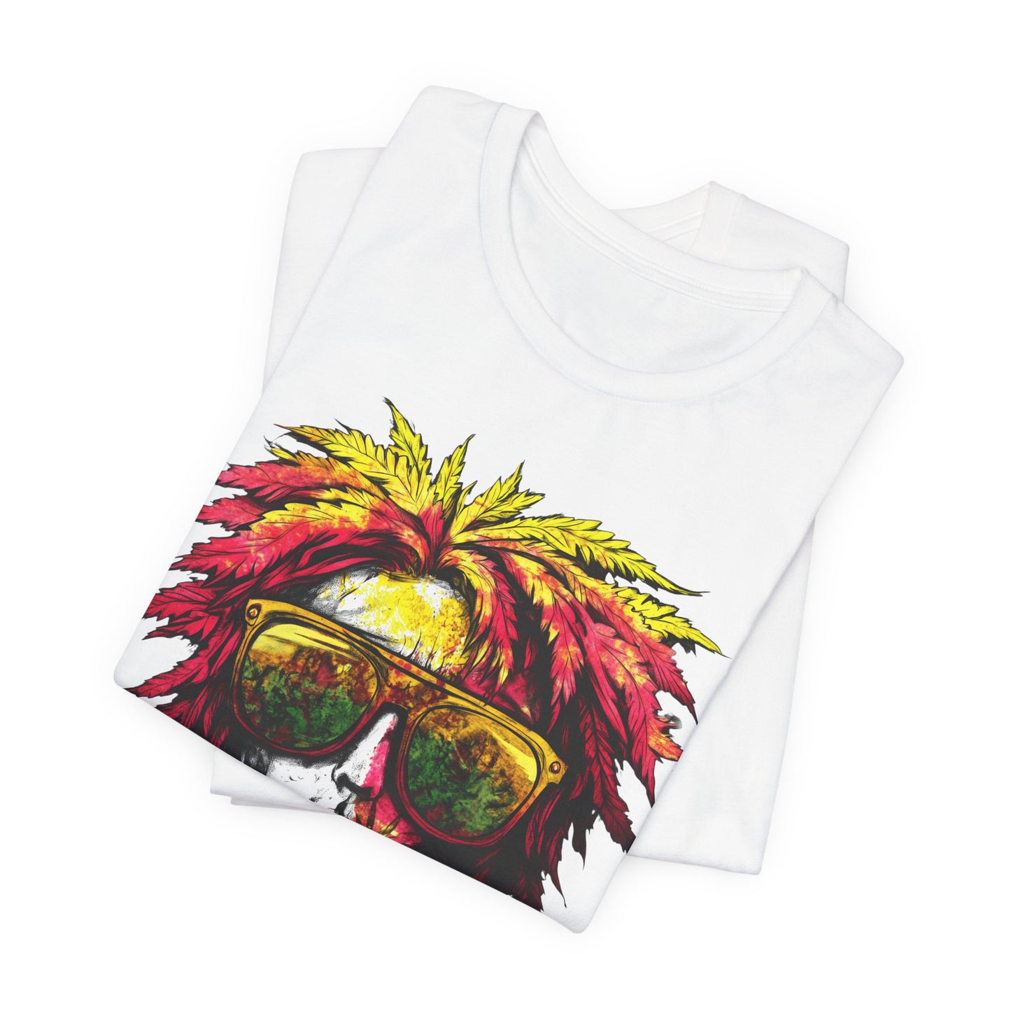Rasta Cannabis Portrait Tee - Reggae Culture Art Design | High Roller