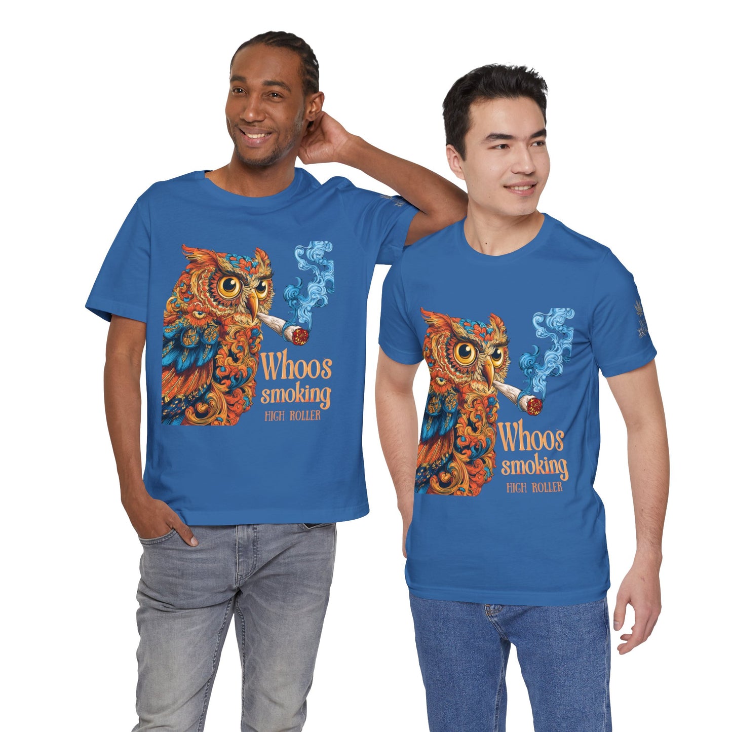 Whoos Smoking Owl Tee - Wise Cannabis Art Design | High Roller