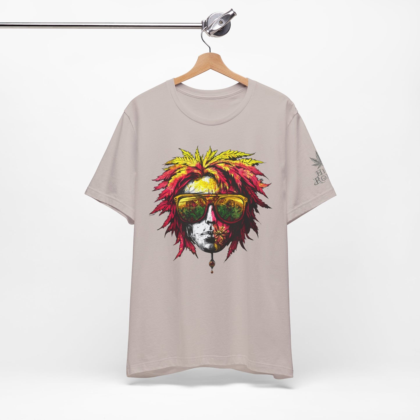 Rasta Cannabis Portrait Tee - Reggae Culture Art Design | High Roller