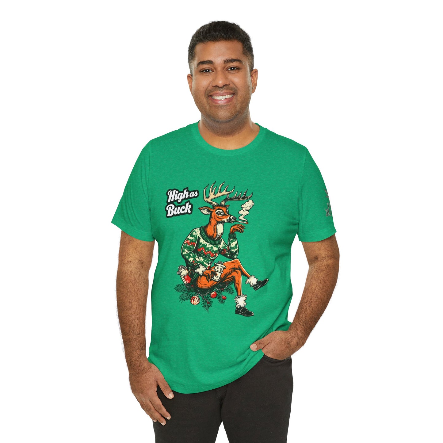 HIGH AS BUCK CHRISTMAS™ | PREMIUM HOLIDAY CANNABIS TEE