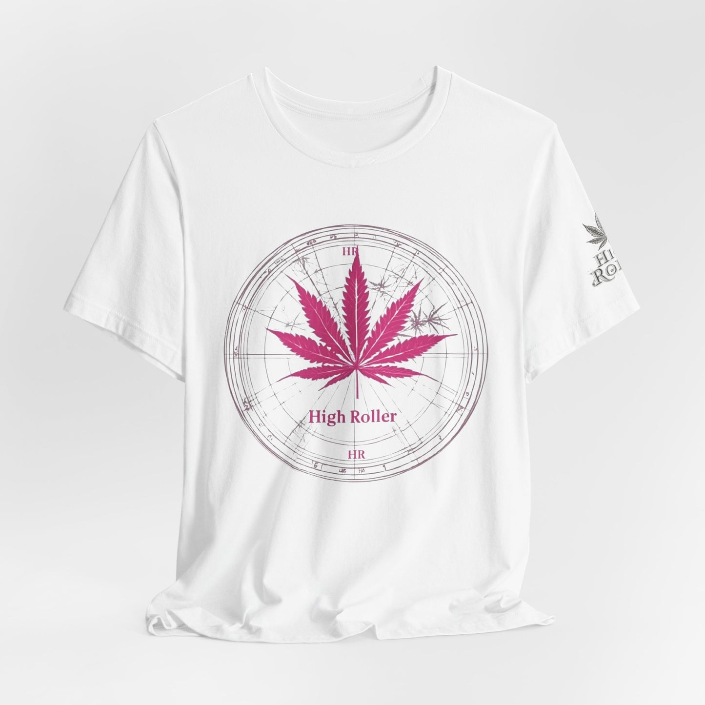Cannabis Compass Tee - Navigation Leaf Art Design | High Roller