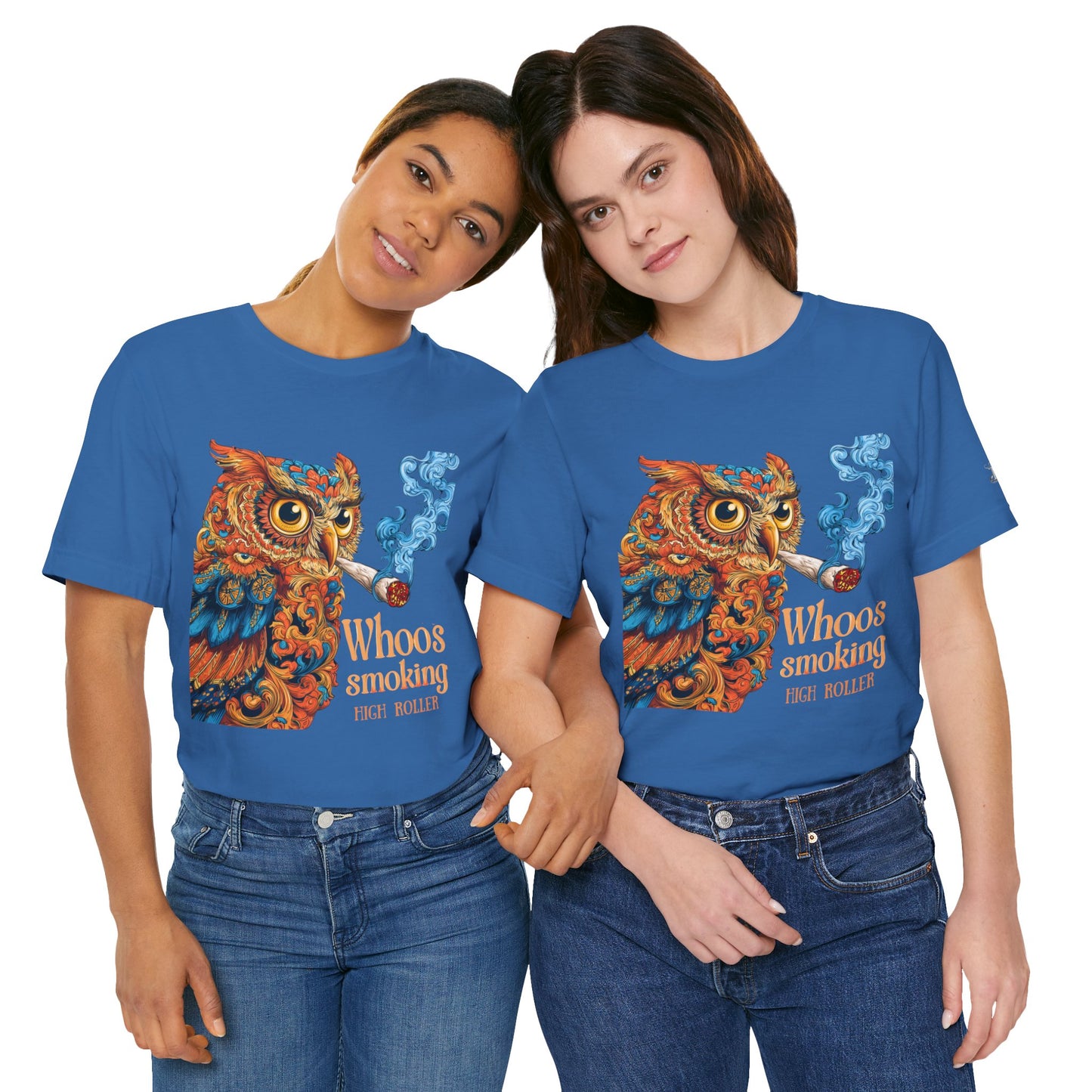 Whoos Smoking Owl Tee - Wise Cannabis Art Design | High Roller