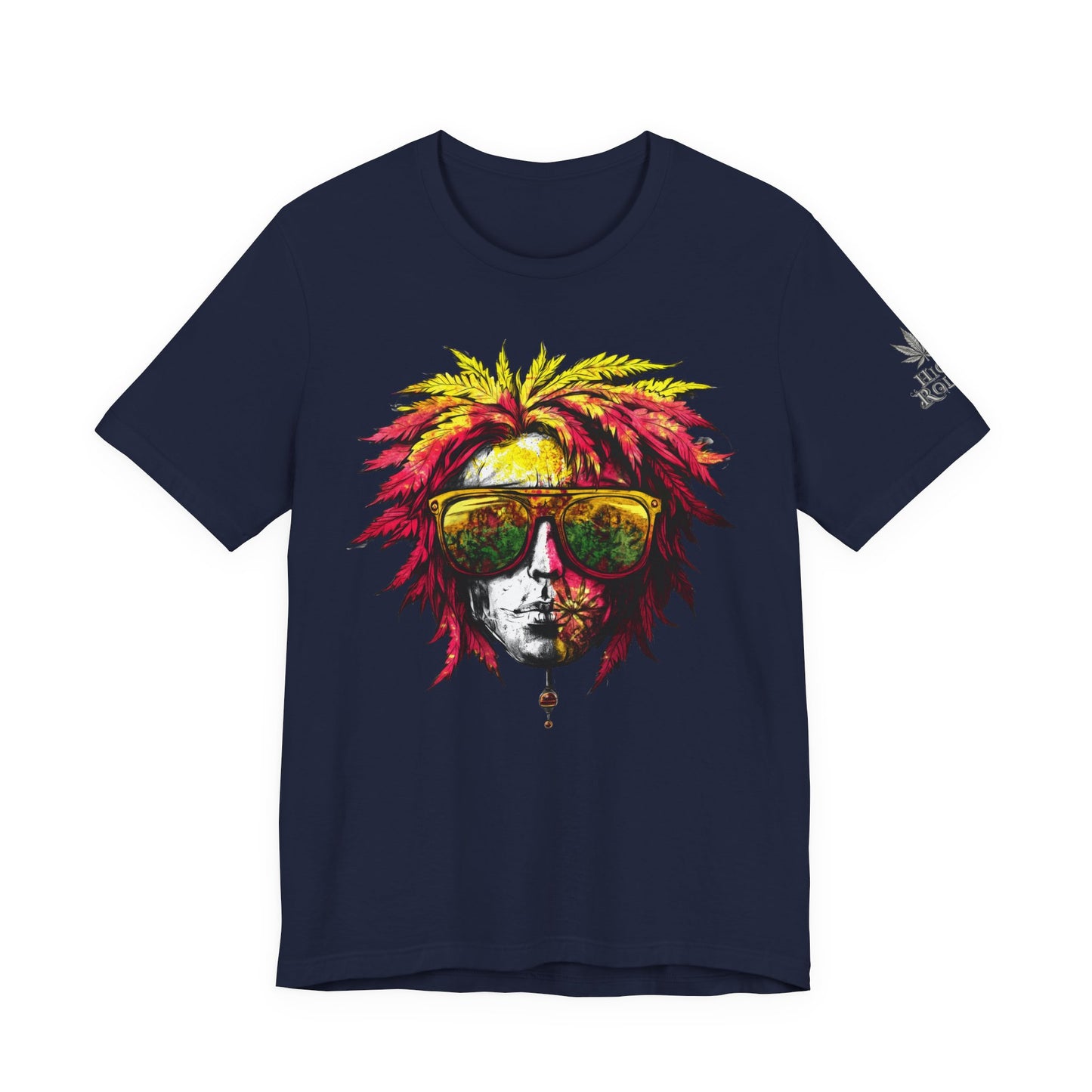 Rasta Cannabis Portrait Tee - Reggae Culture Art Design | High Roller