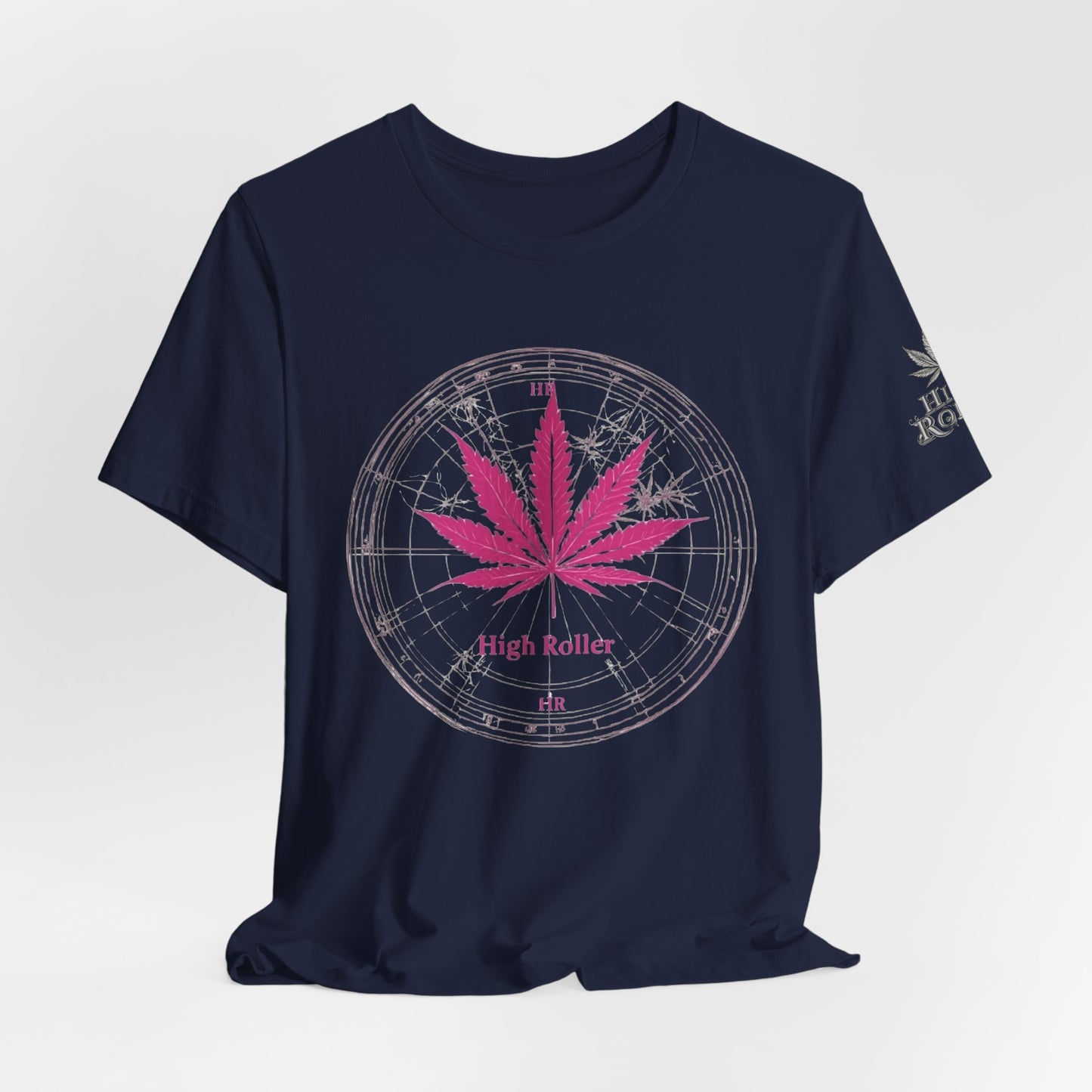 Cannabis Compass Tee - Navigation Leaf Art Design | High Roller