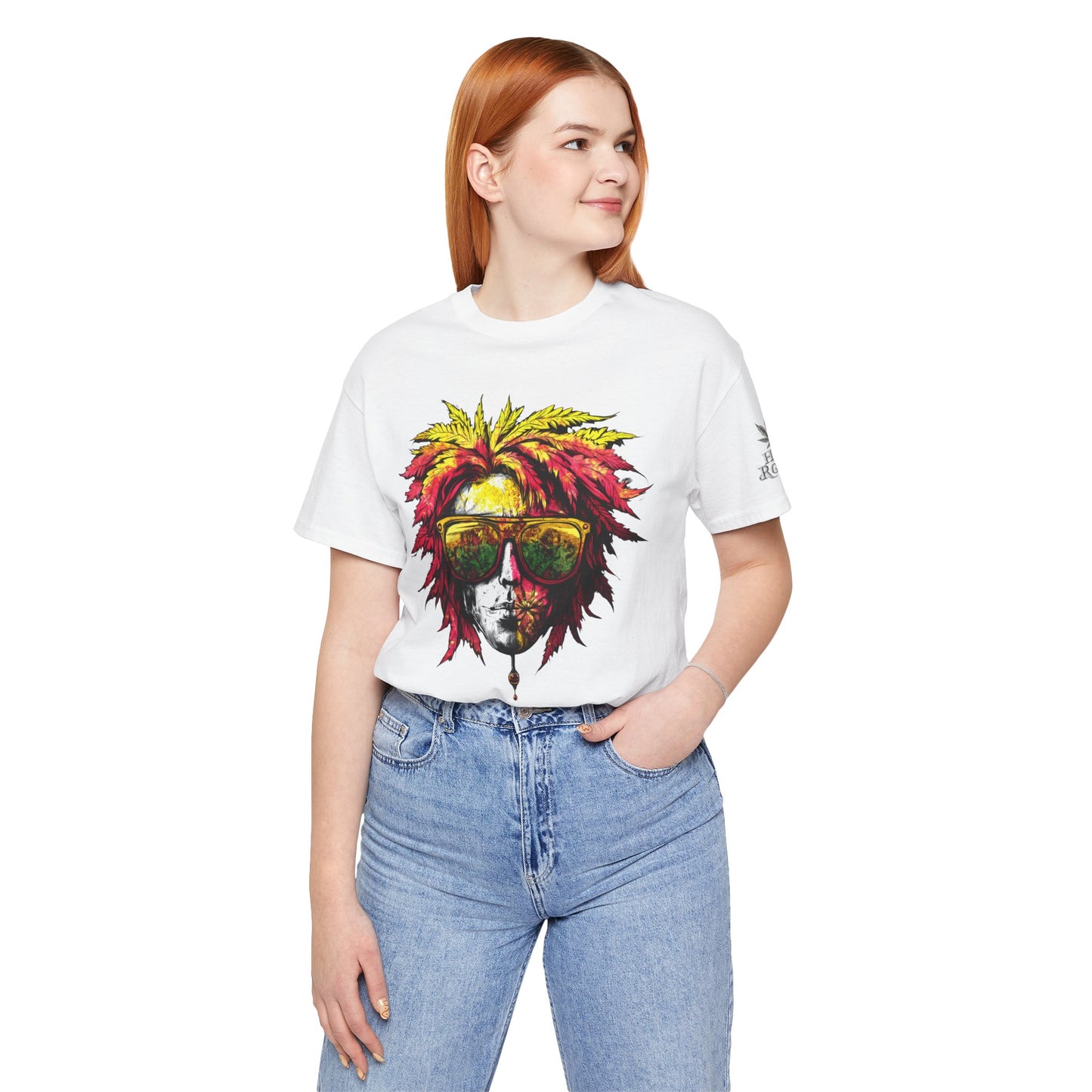 Rasta Cannabis Portrait Tee - Reggae Culture Art Design | High Roller